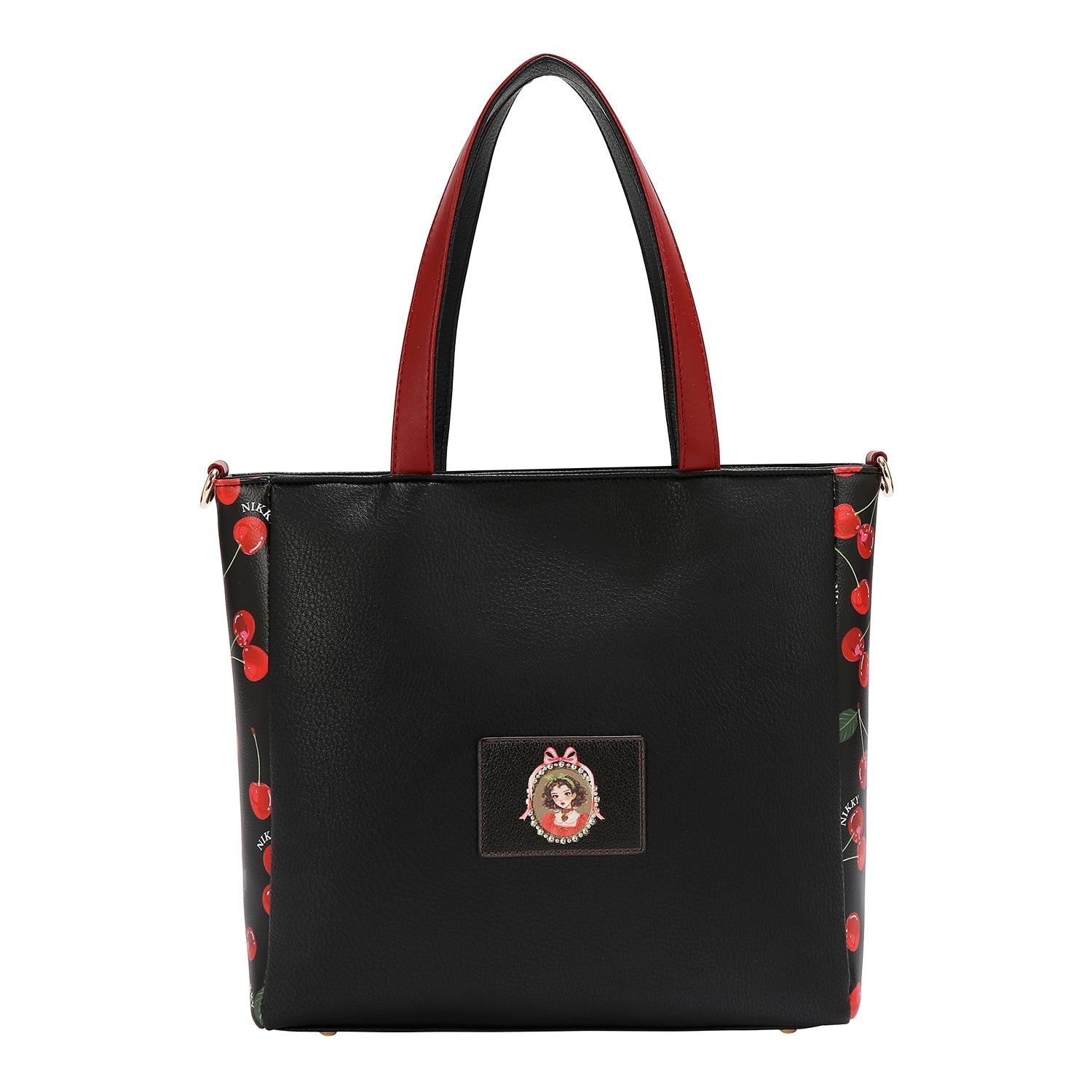 HANDBAG NK13115 (CHERRY LIPS-BLACK)