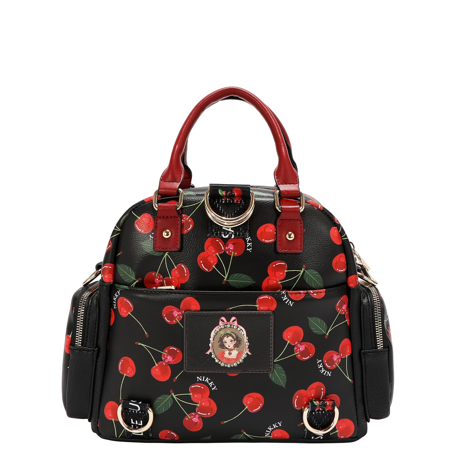 HANDBAG/CROSSBODY NK13117 (CHERRY LIPS-BLACK)
