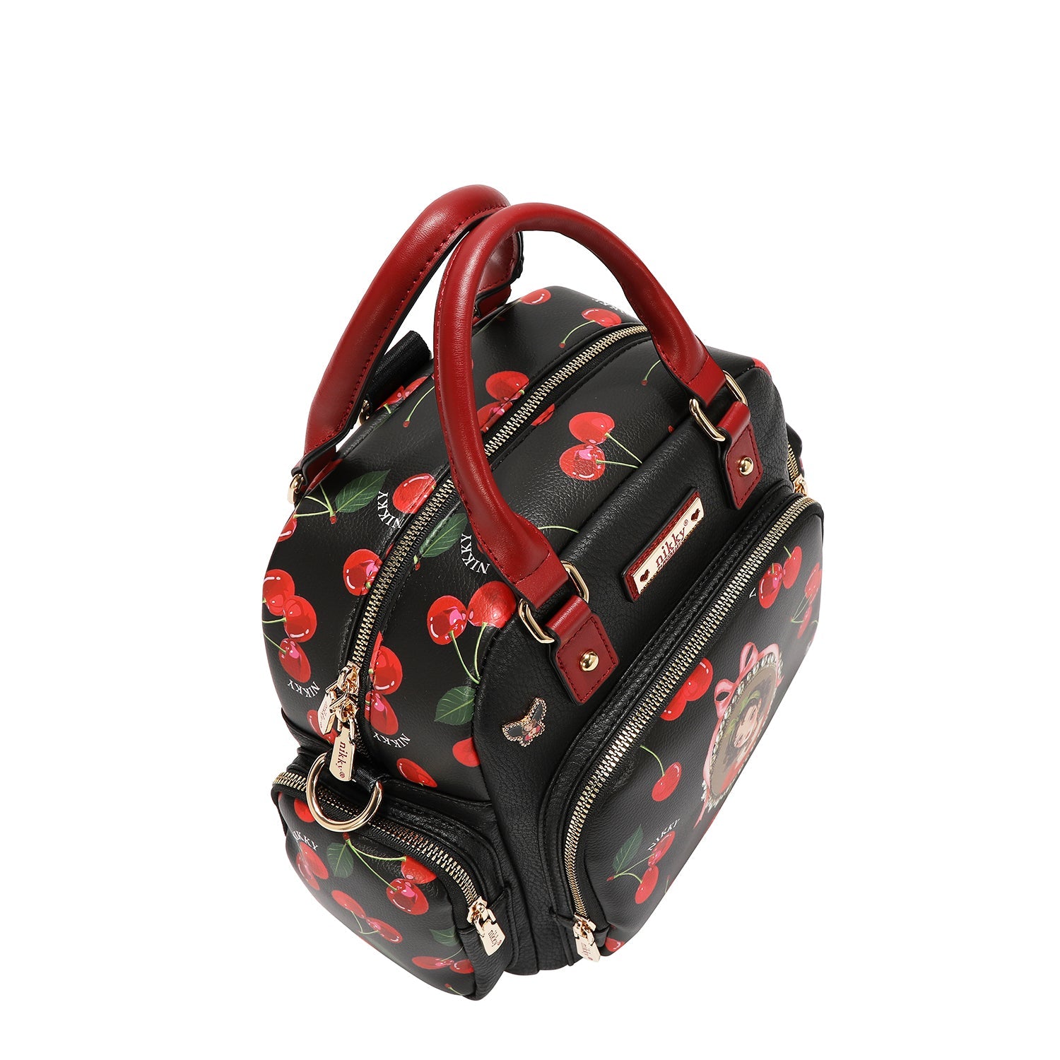 HANDBAG/CROSSBODY NK13117 (CHERRY LIPS-BLACK)