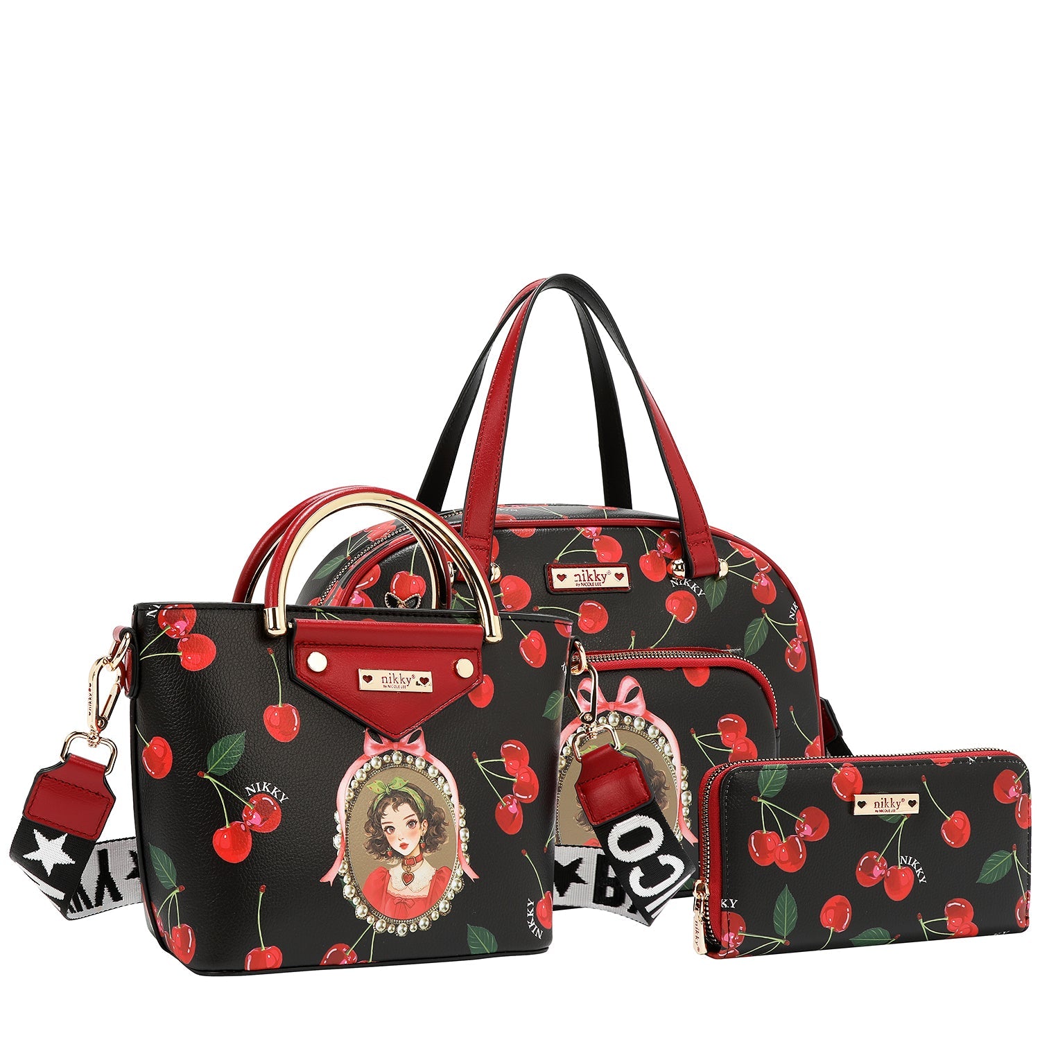 SET NK13160 (CHERRY LIPS-BLACK)