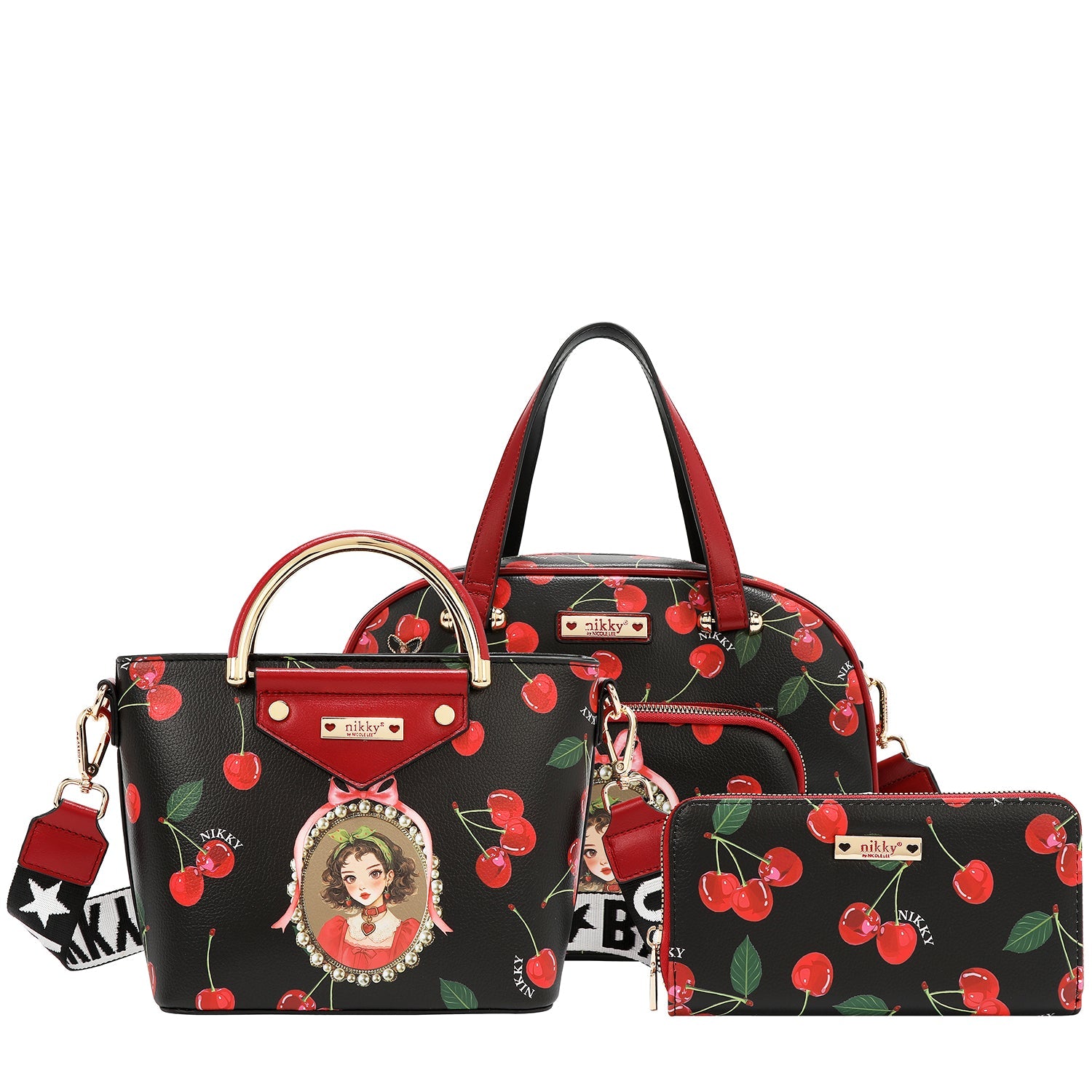 SET NK13160 (CHERRY LIPS-BLACK)