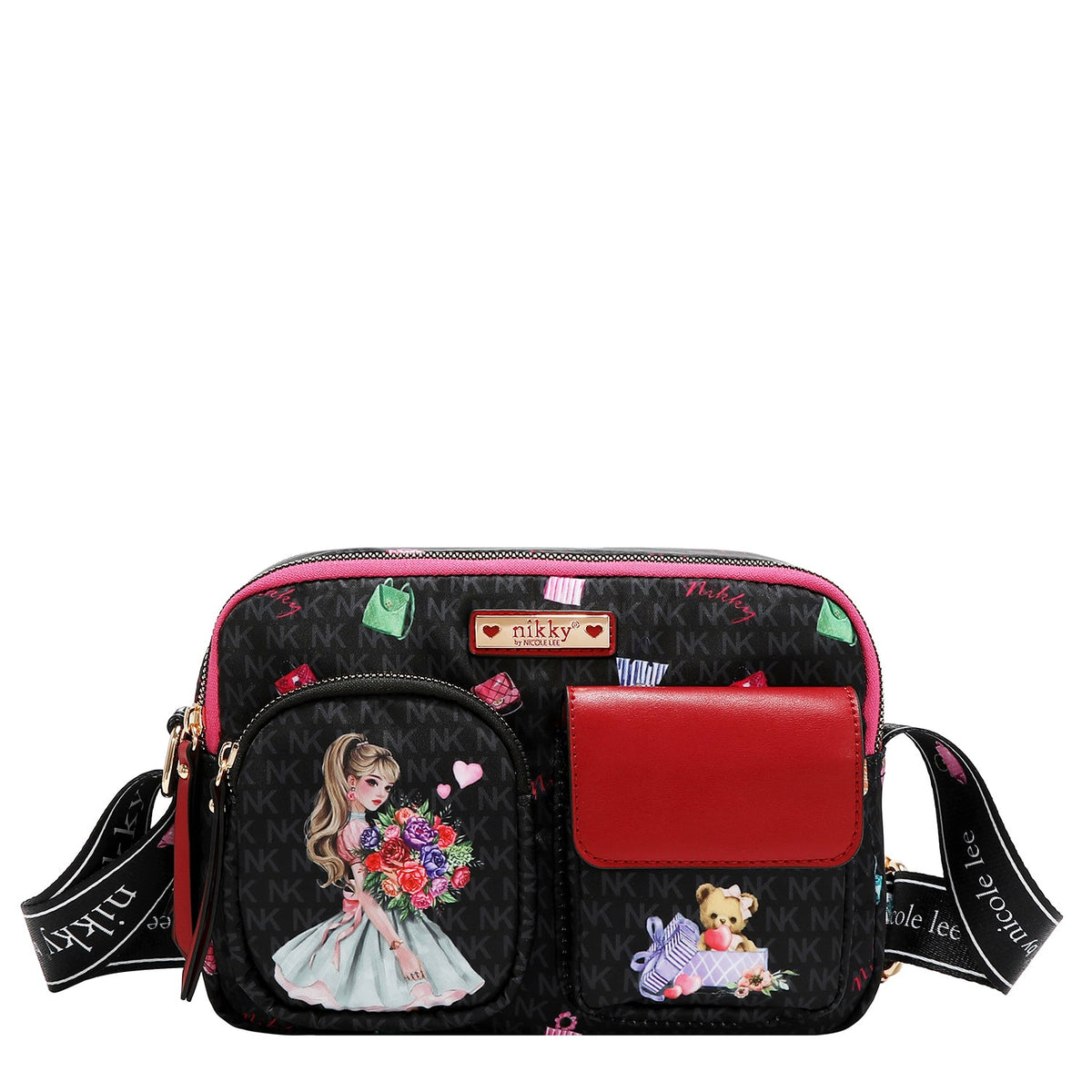 BANDOLERA DE NYLON  (GLAMOROUS WALK - NEGRO)