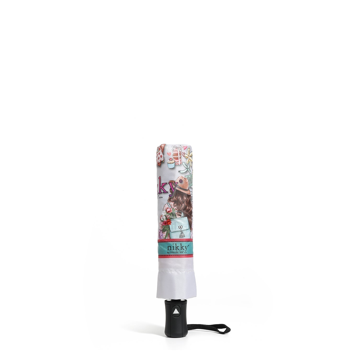 OMBRELLO PORTATILE CON STAMPA <tc>NIKKY WORLD</tc>