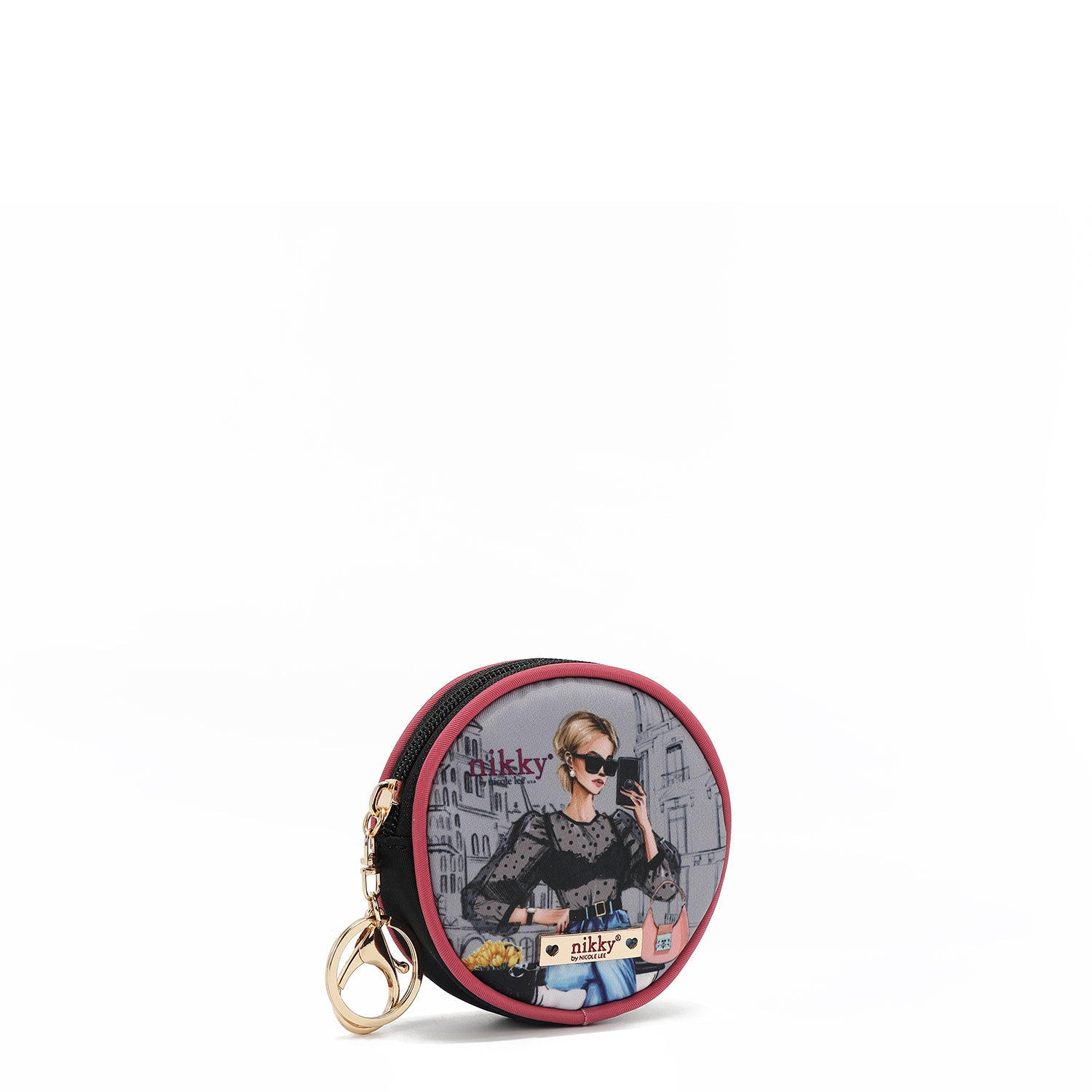KEYCHAIN ​​WITH ROUND COIN PURSE (<tc>URBAN COFFEE DREAM</tc>)