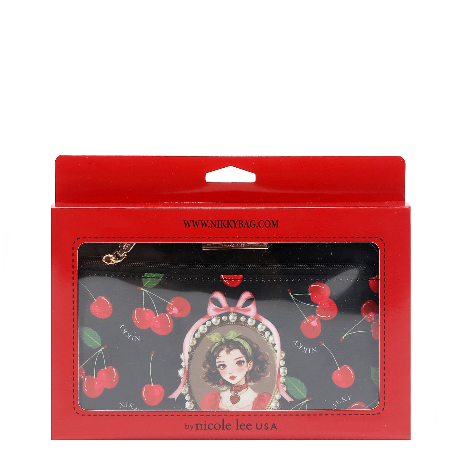 NECESER CON CREMALLERA (CHERRY LIPS-NEGRO)