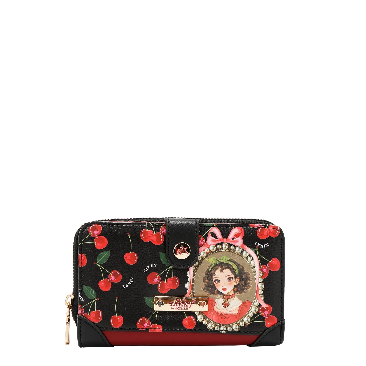 CARTERA COMPACTA (CHERRY LIPS-NEGRO)