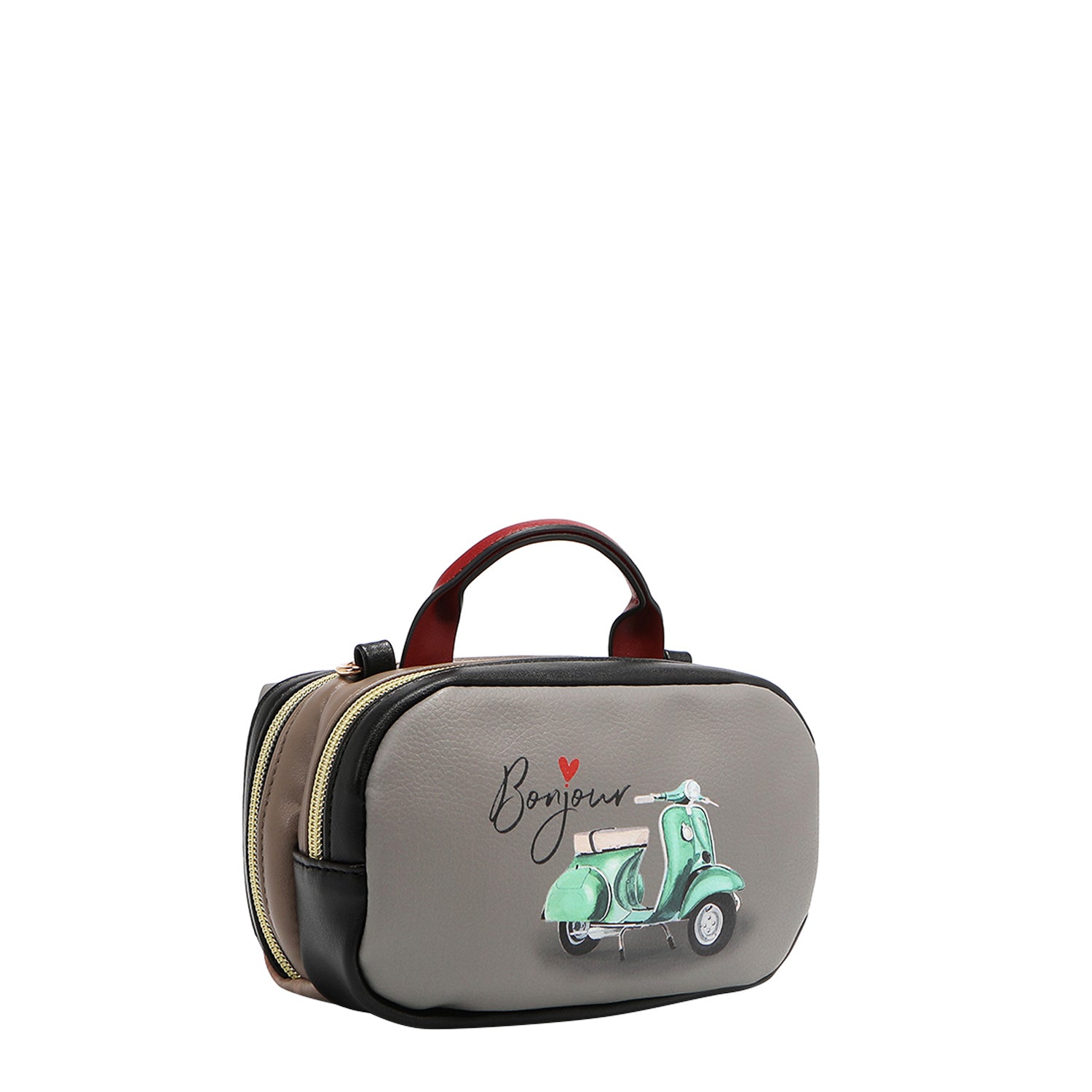MINI BORSA A TRACOLLA BOSTON CON DOPPIA CERNIERA (<tc>EIFFEL DREAMS</tc>)