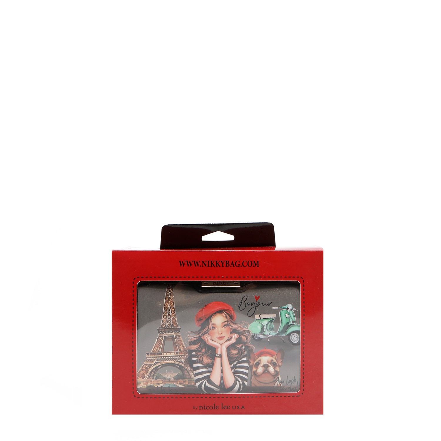 MINI BORSA A TRACOLLA BOSTON CON DOPPIA CERNIERA (<tc>EIFFEL DREAMS</tc>)