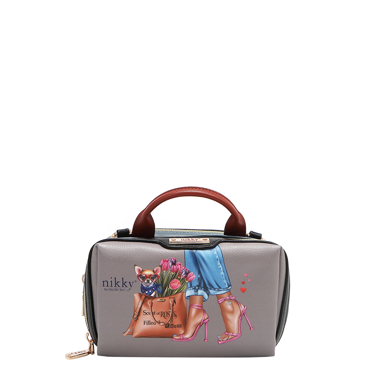 MINI BOLSO CRUZADO BOSTON CON DOBLE CREMALLERA (ESSENCE OF YOU)
