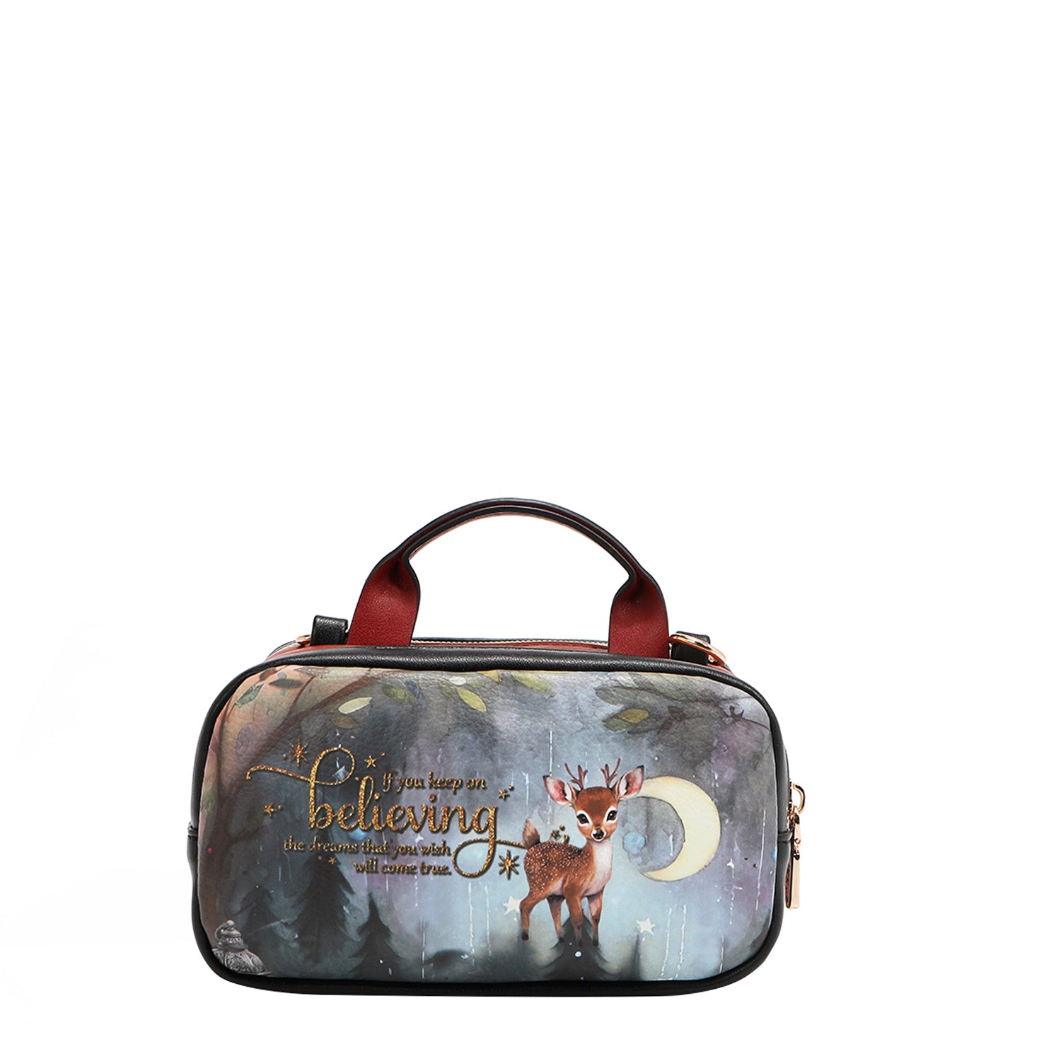 MINI BOLSO CRUZADO BOSTON CON DOBLE CREMALLERA (FAIRY TALE)
