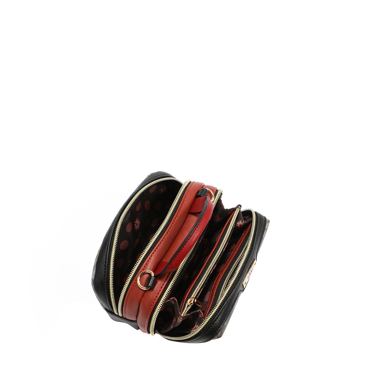 MINI BORSA A TRACOLLA BOSTON CON DOPPIA CERNIERA (<tc>NOSTALGIA</tc>)