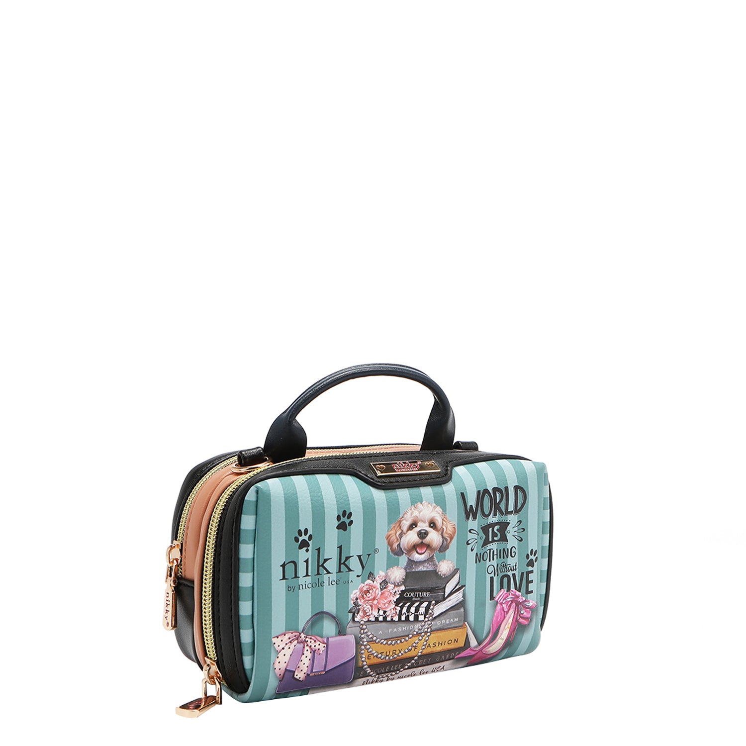 BORSA A TRACOLLA BOSTON MINI CON DOPPIA CERNIERA (MEANT TO LOVE YOU)