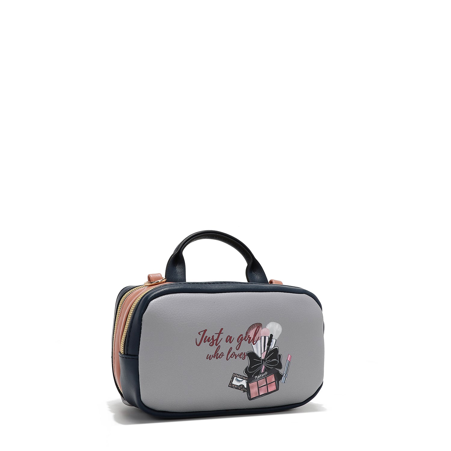 BOSTON MINI CROSSBODY BAG WITH DOUBLE ZIPPER (<tc>URBAN COFFEE DREAM</tc>)