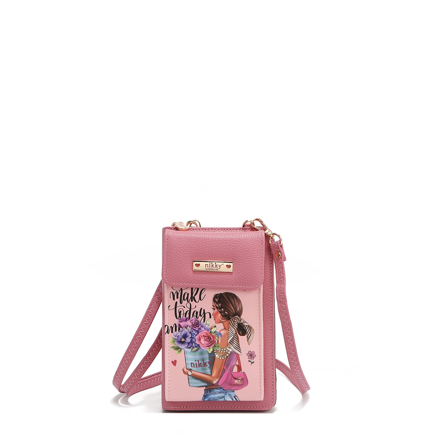 BORSA A TRACOLLA/PORTAFOGLIO PER TELEFONO (<tc>FLOWER DAY</tc>)
