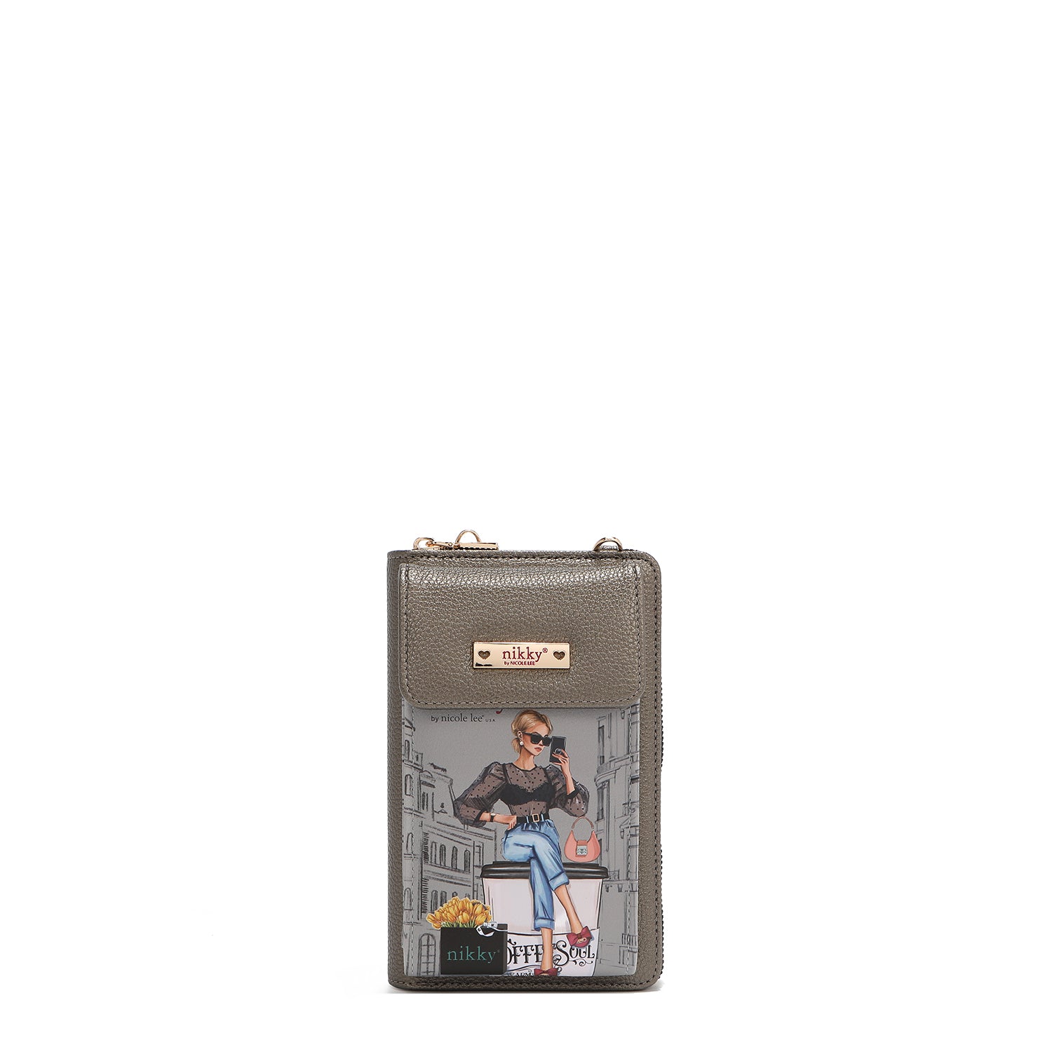 BORSA A TRACOLLA/PORTAFOGLIO PER TELEFONO (<tc>URBAN COFFEE DREAM</tc>)