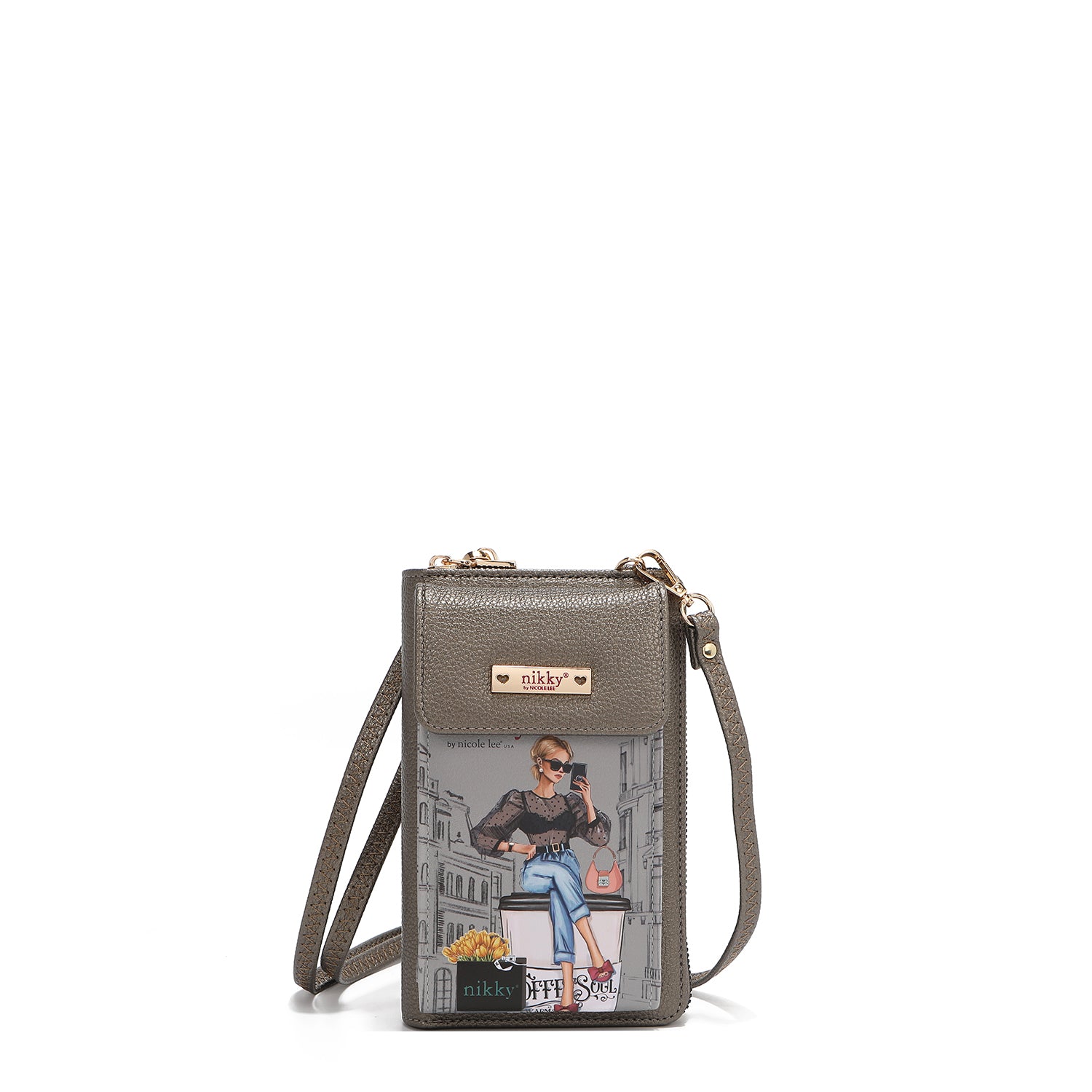 BORSA A TRACOLLA/PORTAFOGLIO PER TELEFONO (<tc>URBAN COFFEE DREAM</tc>)