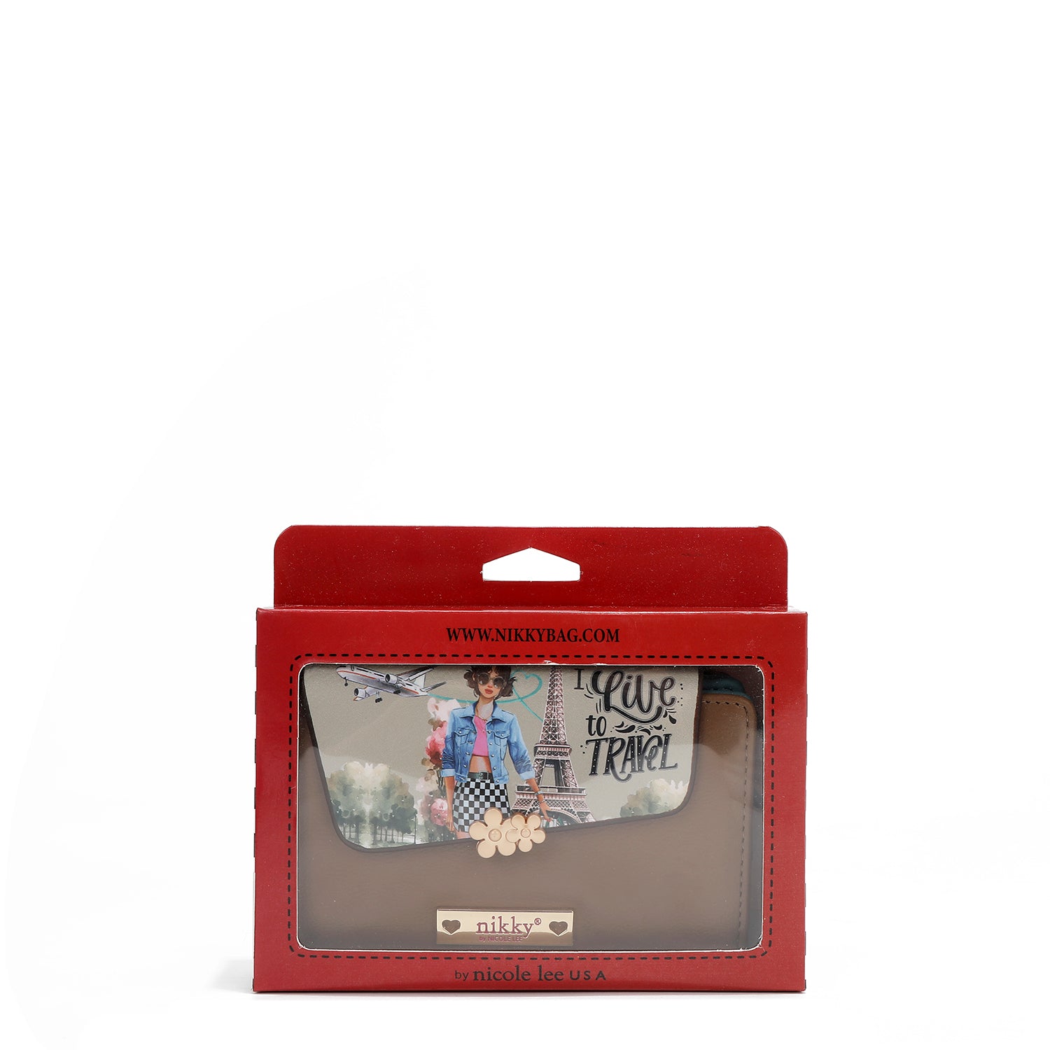 SMALL FOLDABLE WALLET <tc>NIKKY</tc> (<tc>I LIVE TO TRAVEL</tc>)