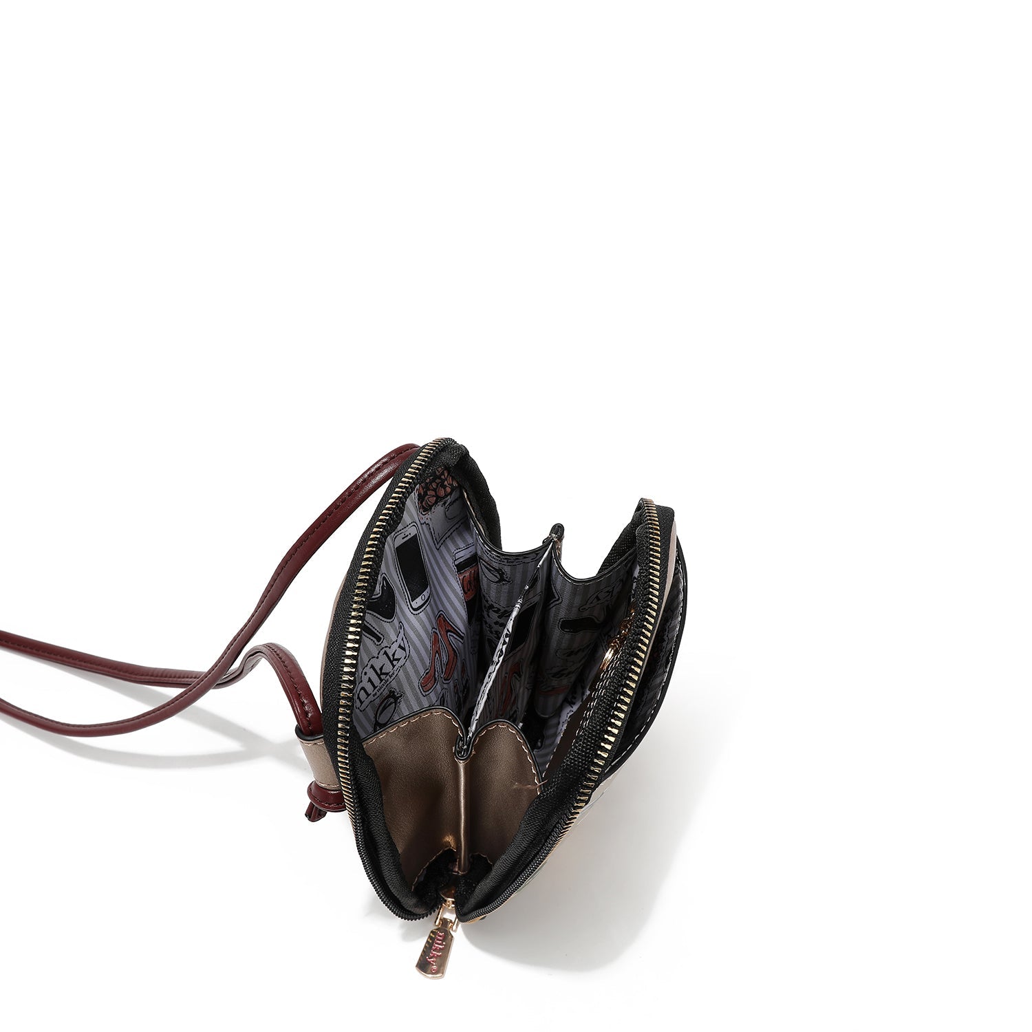 BOLSO CRUZADO CON CREMALLERA PARA TELÉFONO/CARTERA (URBAN COFFEE DREAM)