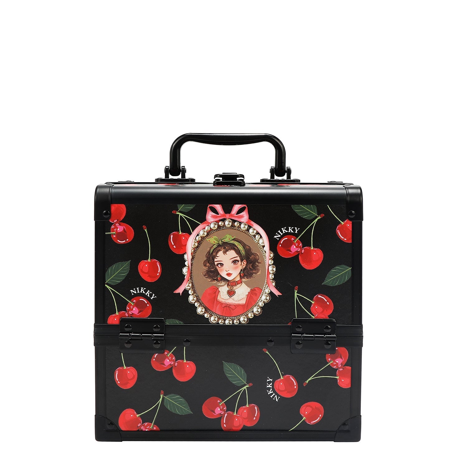 MALETIN ORGANIZADOR DE COSMÉTICOS (CHERRY LIPS-NEGRO)