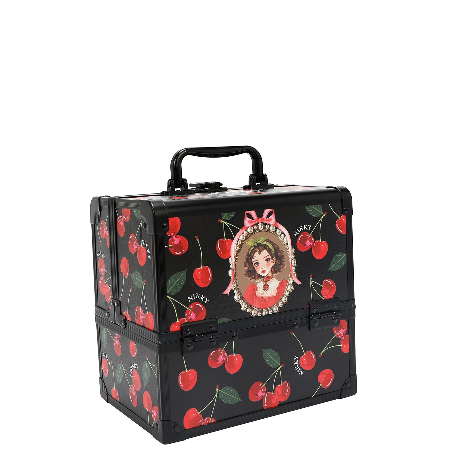 MALETIN ORGANIZADOR DE COSMÉTICOS (CHERRY LIPS-NEGRO)