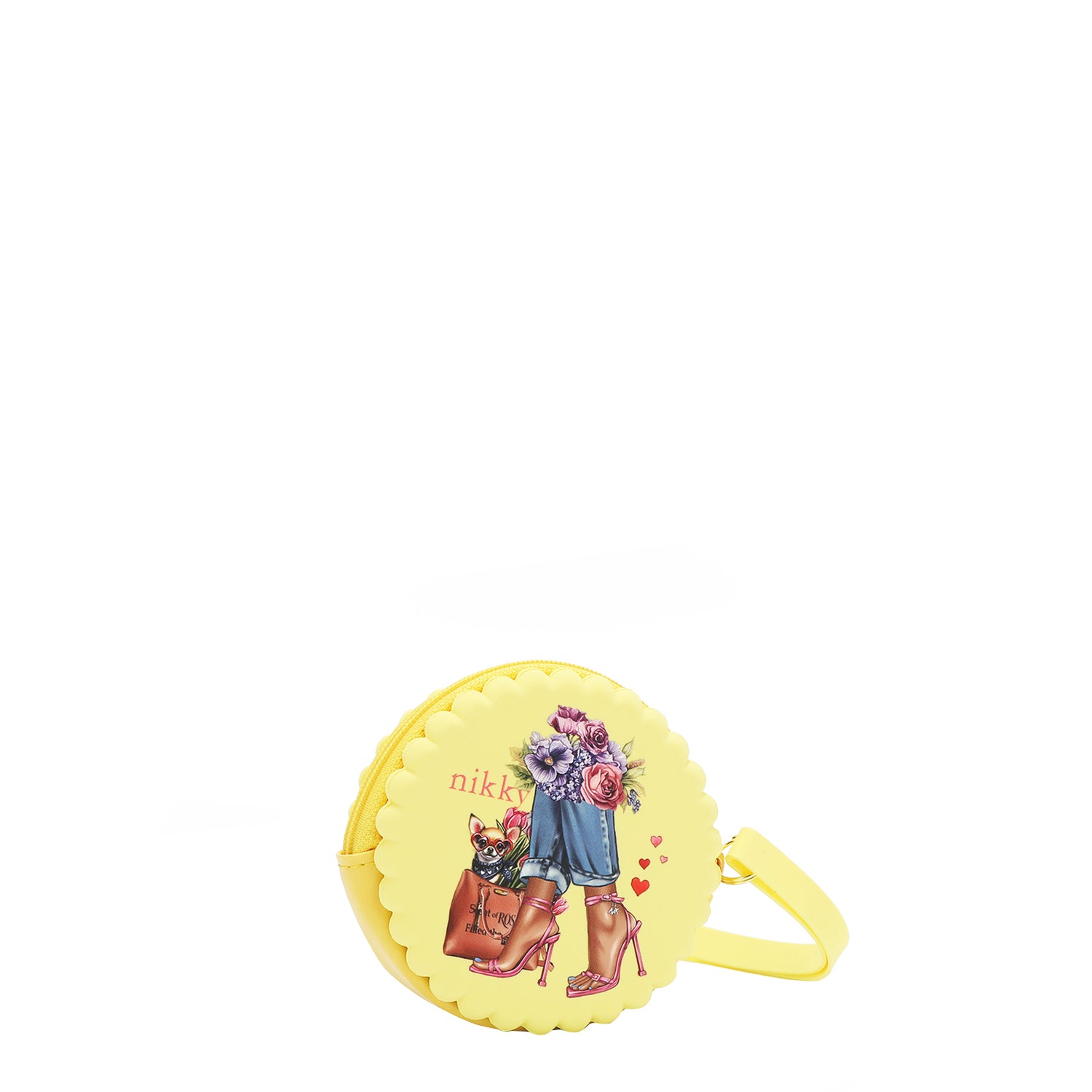 ESTUCHE REDONDO DE SILICONA CON PULSERA (ESSENCE OF YOU AMARILLO)