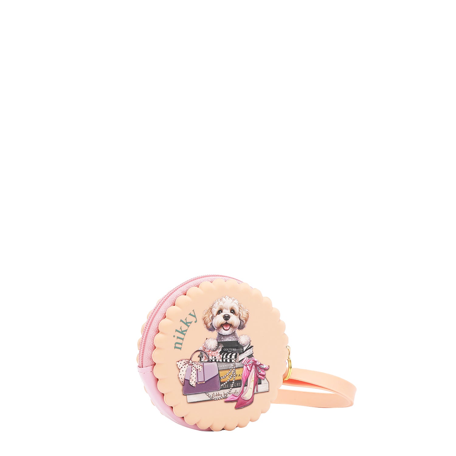 ESTUCHE REDONDO DE SILICONA CON PULSERA (MEANT TO LOVE YOU SALMON)