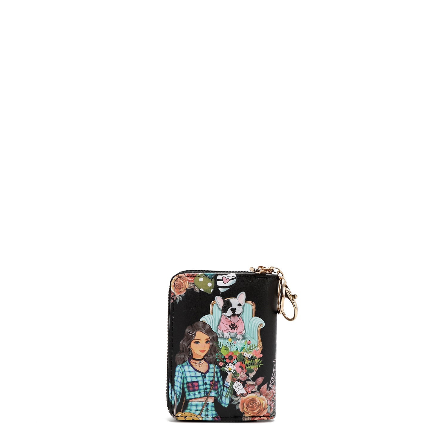 CARD HOLDER WITH ACCORDION TYPE ZIPPER (<tc><tc>Nikky</tc></tc> MAKES FRIENDS)