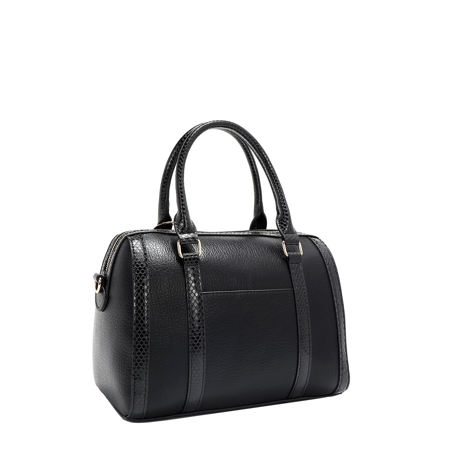 BOLSO BOSTON CON ENCAJE (NEGRO)