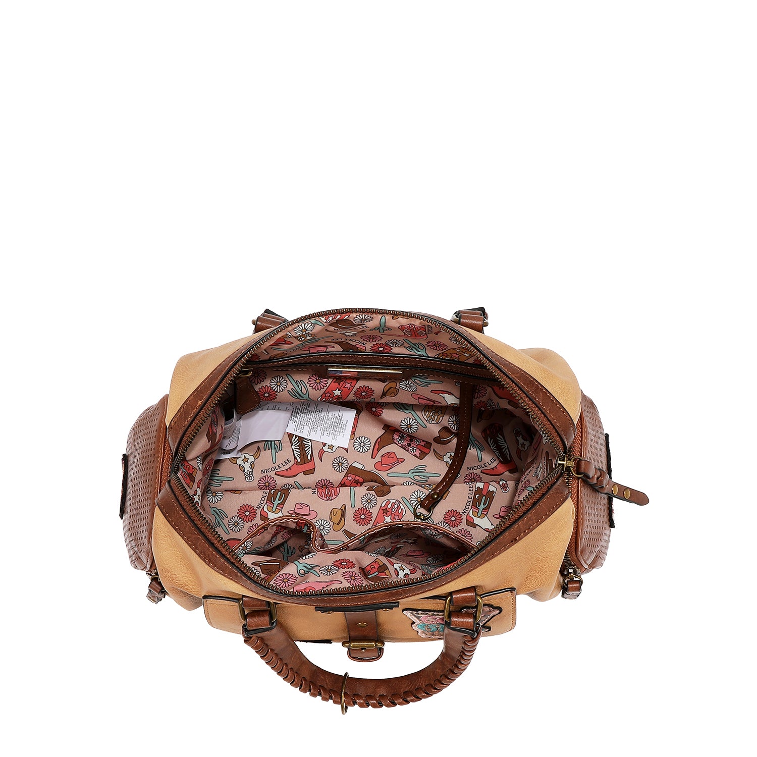 VINTAGE BOSTON BAG WITH PATCH (OLIVE)