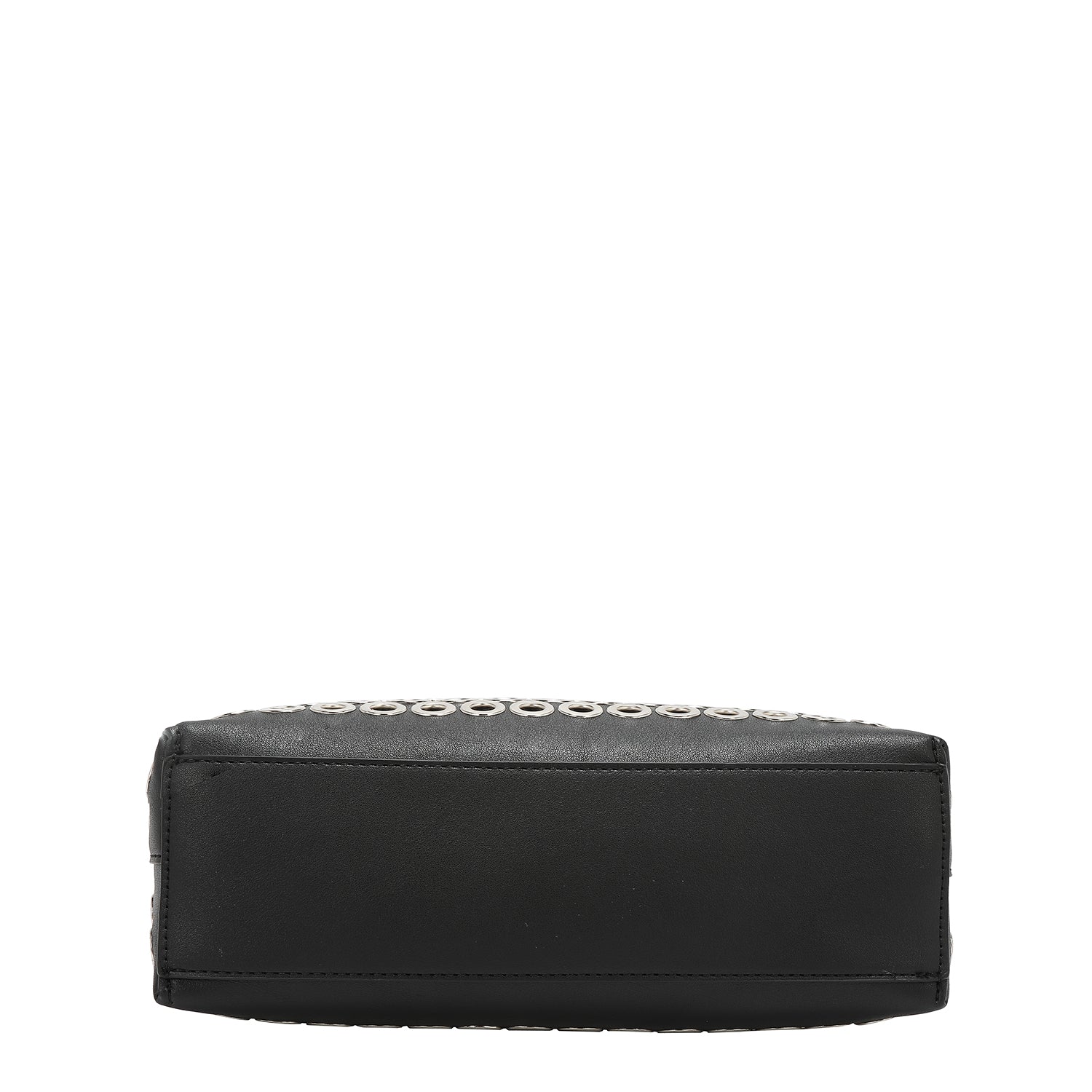 SHOULDER BAG WITH EYELETTE EDGE (BLACK)