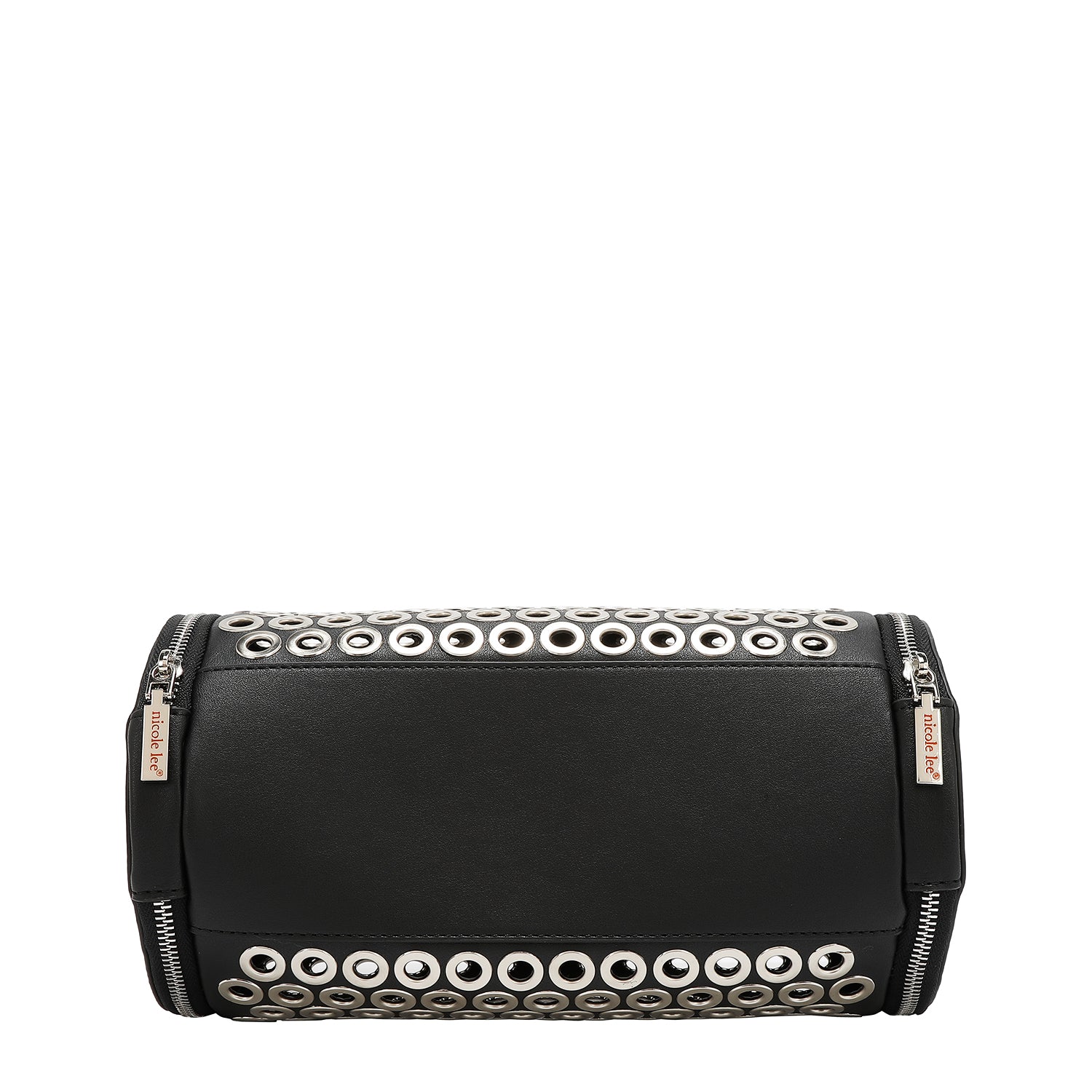 BARREL BAG WITH EYELETTE EDGE (BLACK)