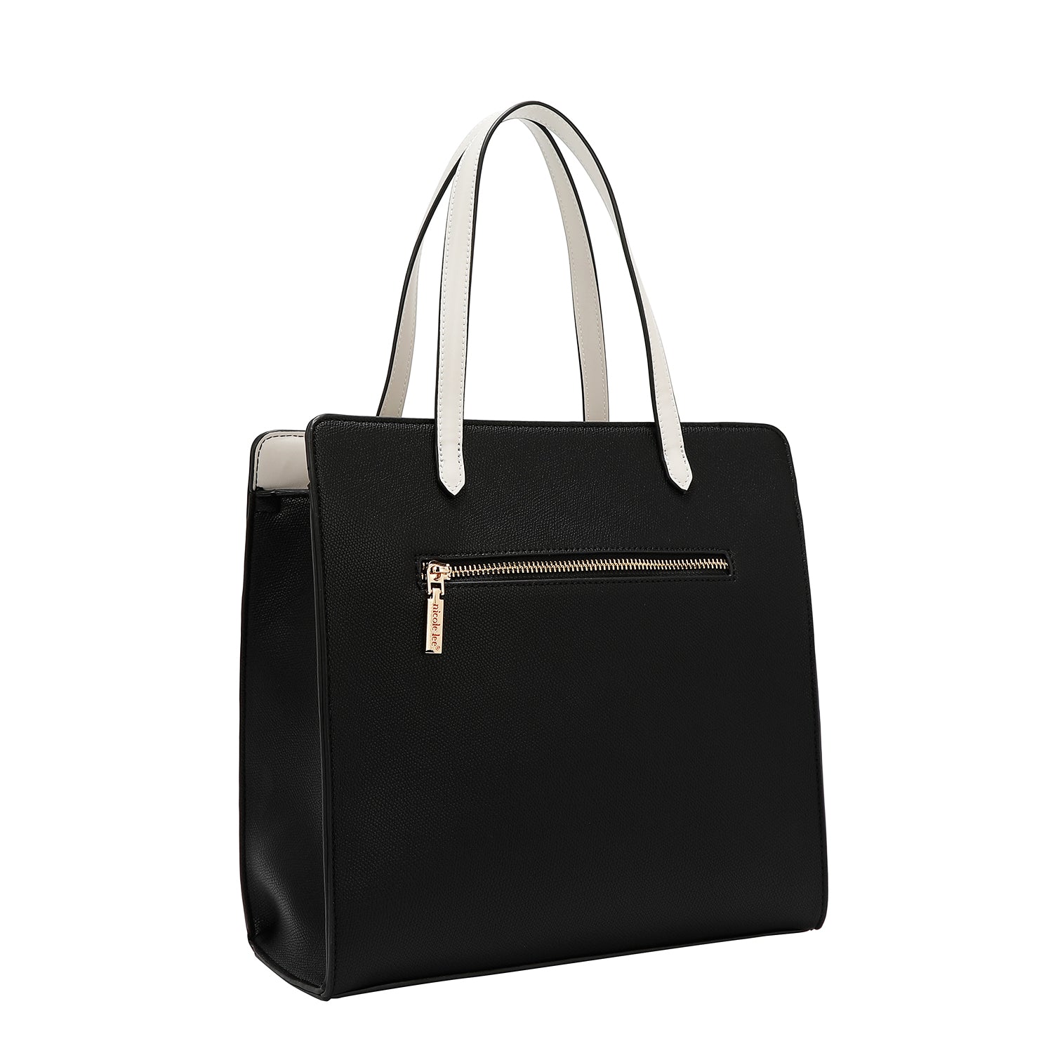 Pocket bag with color blocks (black)