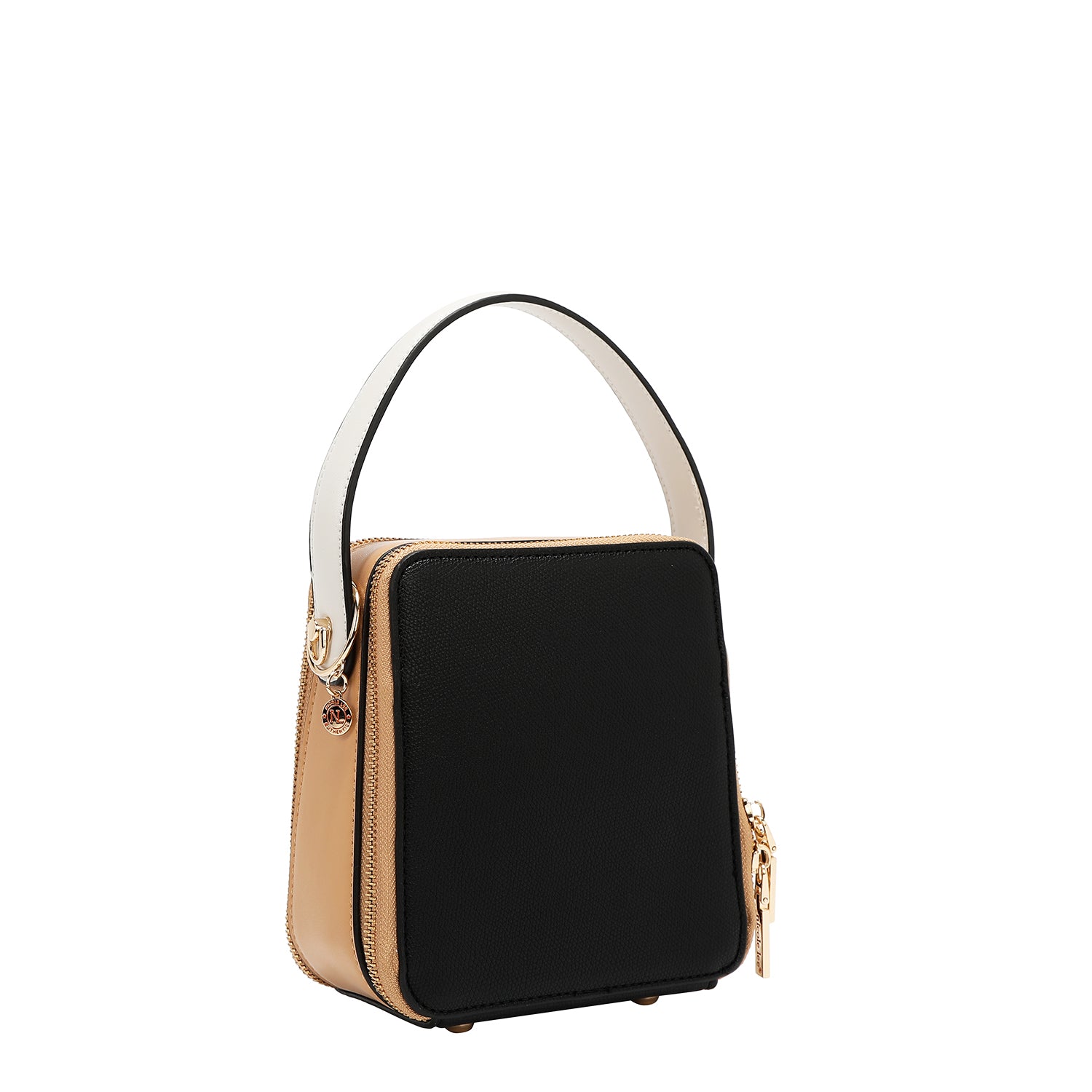 Bandolera with pocket and color blocks (black)