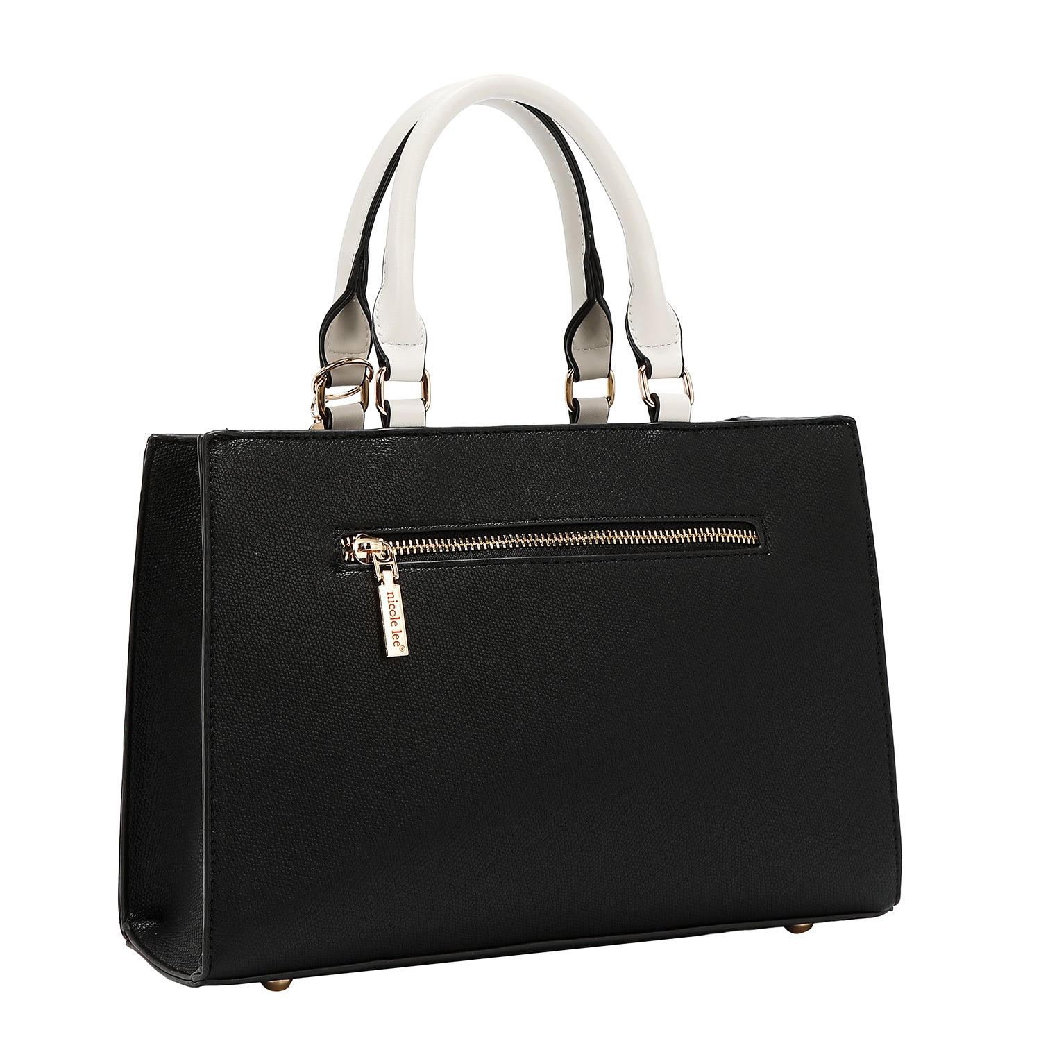 Pocket bag with color blocks (black)