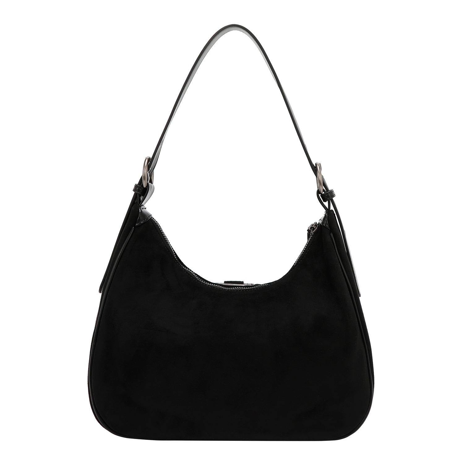 BORSA A TRACOLLA CON DISEGNO FLOREALE (NERO)