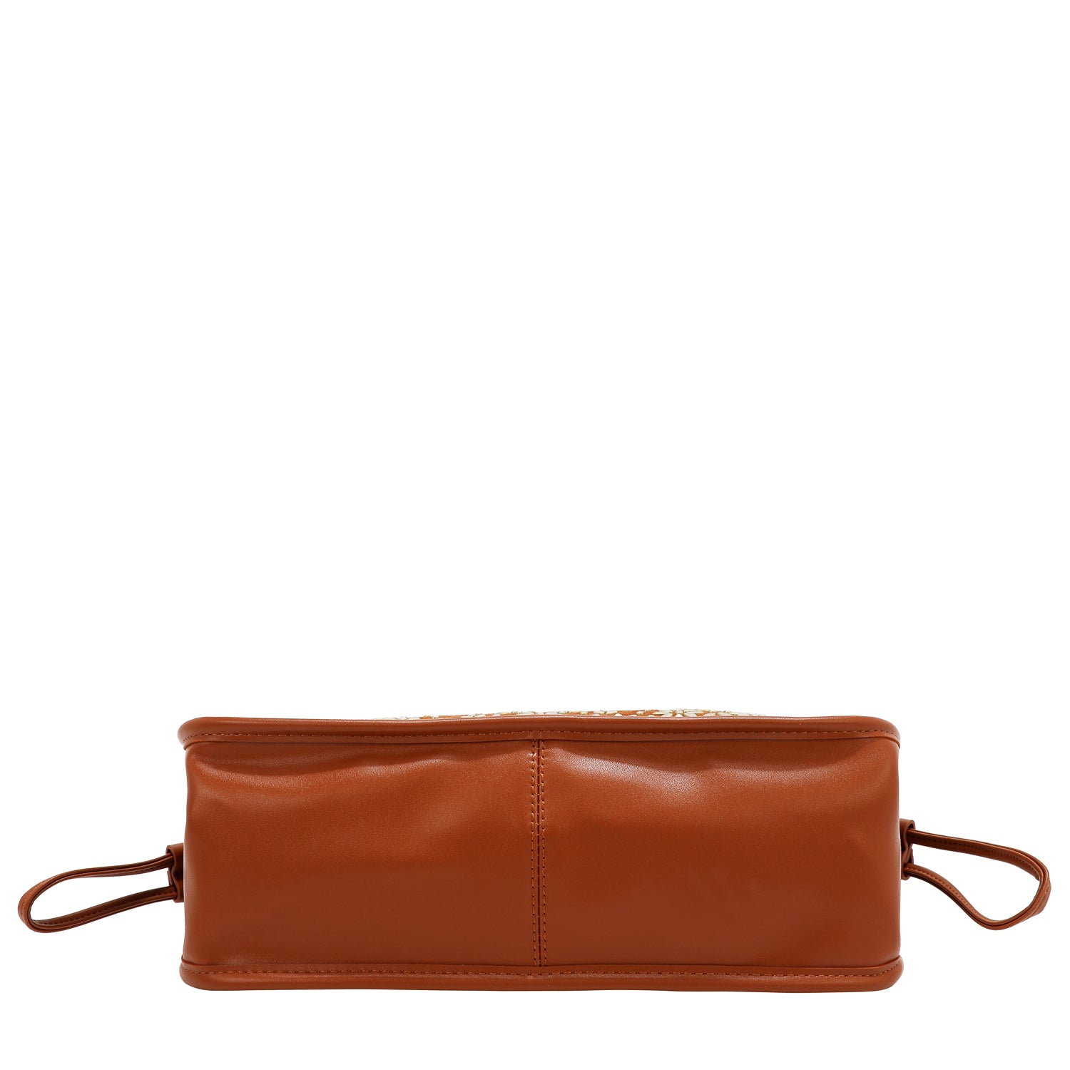 HANDBAG WITH FLORAL DESIGN (BROWN)