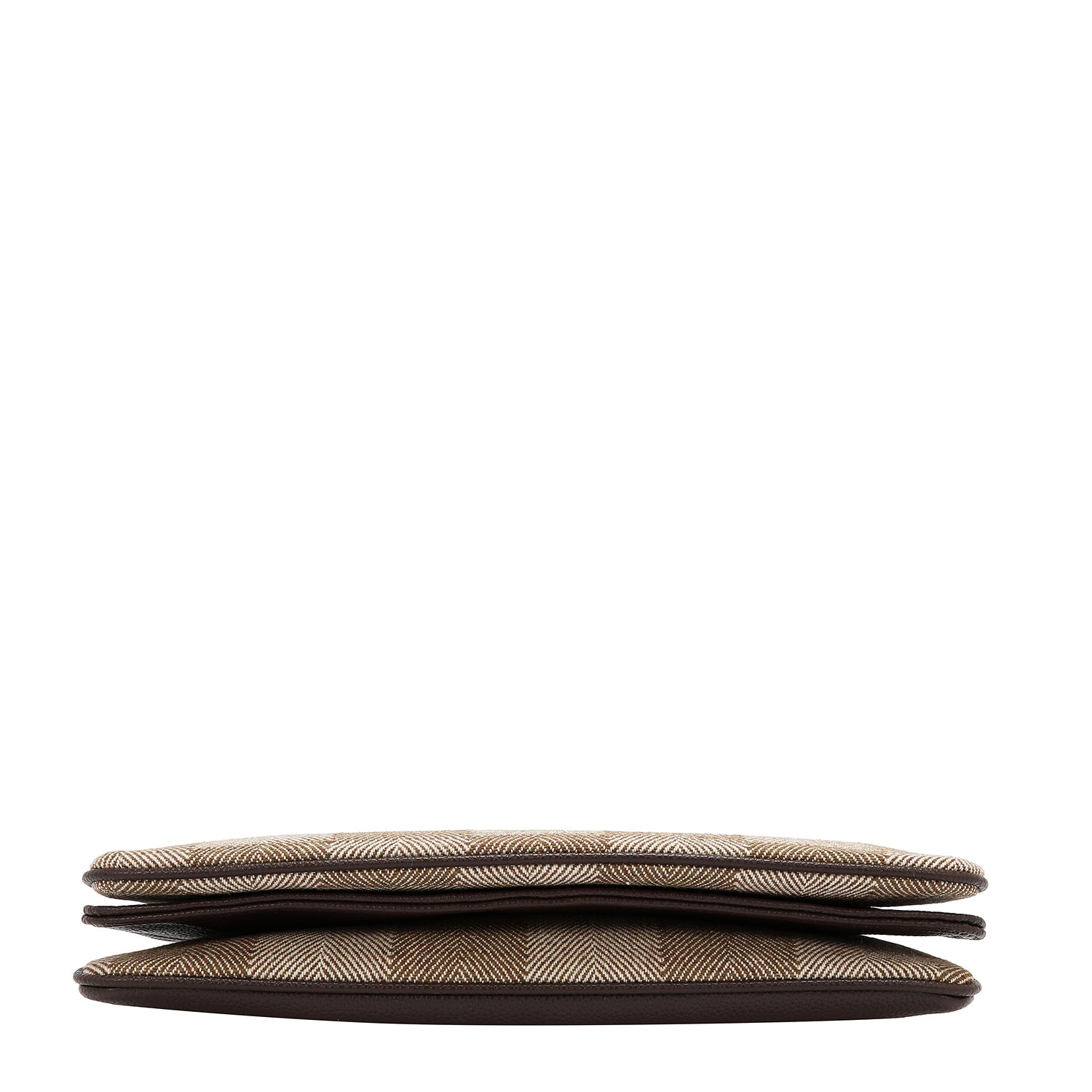 BOLSO DE MANO CHIC CON CUADROS (MARRON CLARO)