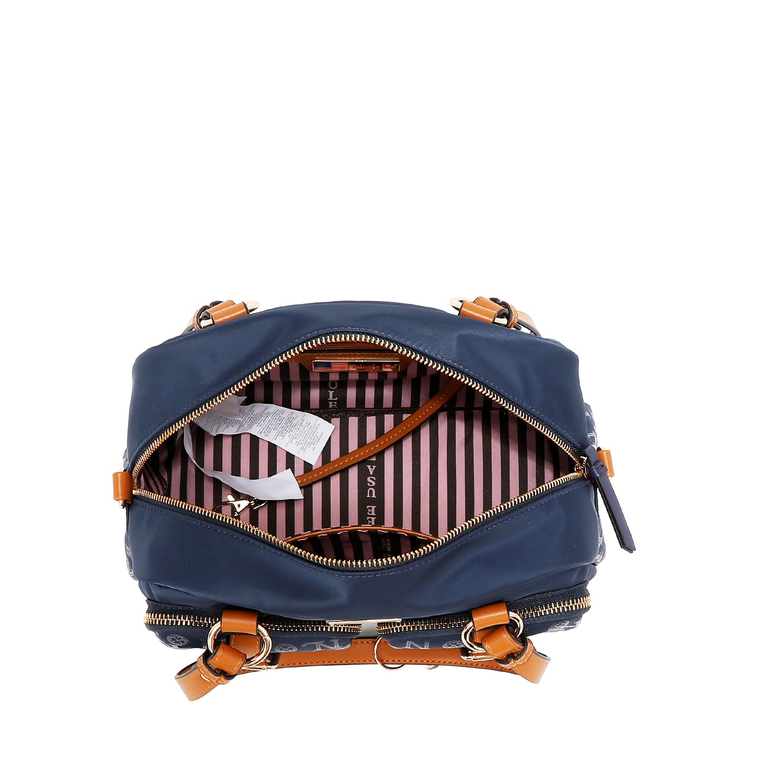 BOSTON BAG WITH MONOGRAM LOGO (RED)