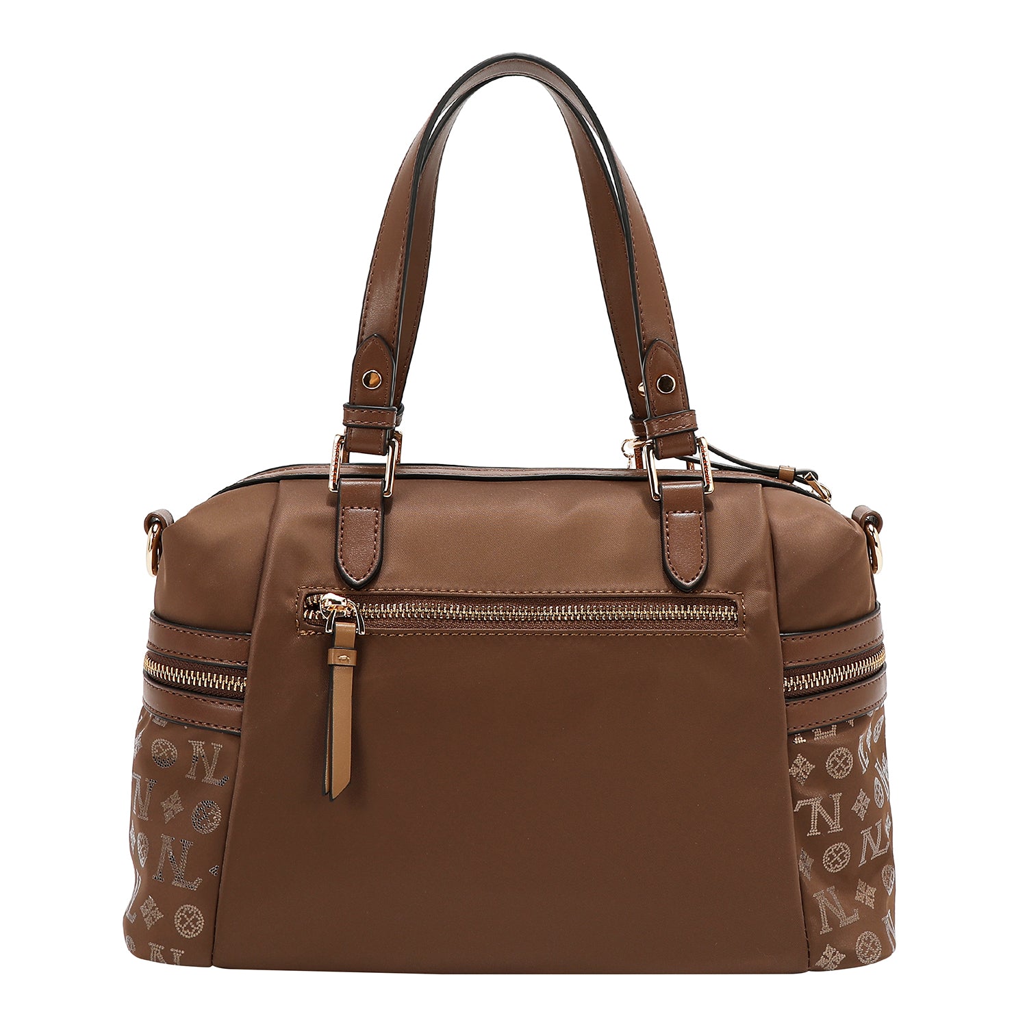 BORSA A BORSA CON LOGO MONOGRAMMA (MARRONE)