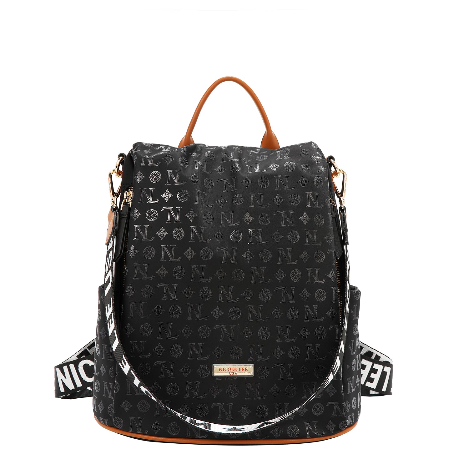 ZAINO CON LOGO MONOGRAMMA (NERO)