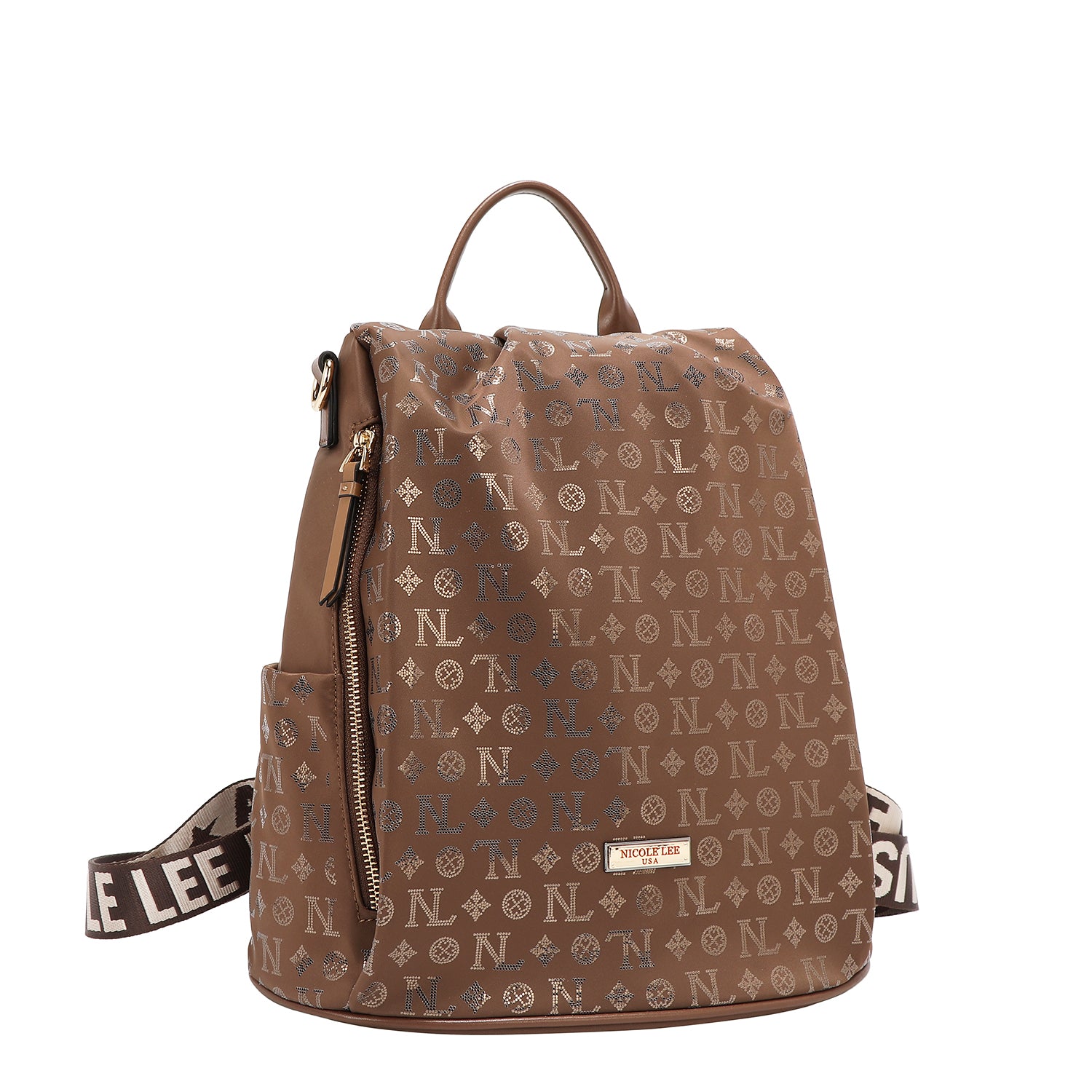 ZAINO CON LOGO MONOGRAMMA (MARRONE)