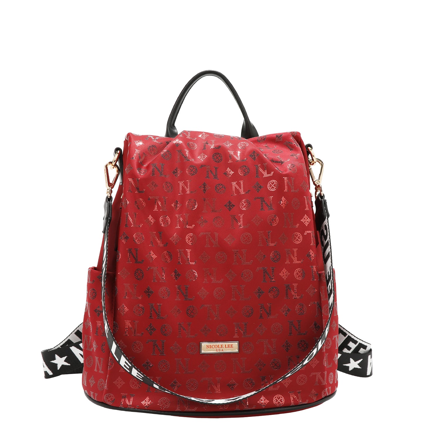 BACKPACK WITH MONOGRAM LOGO (RED)