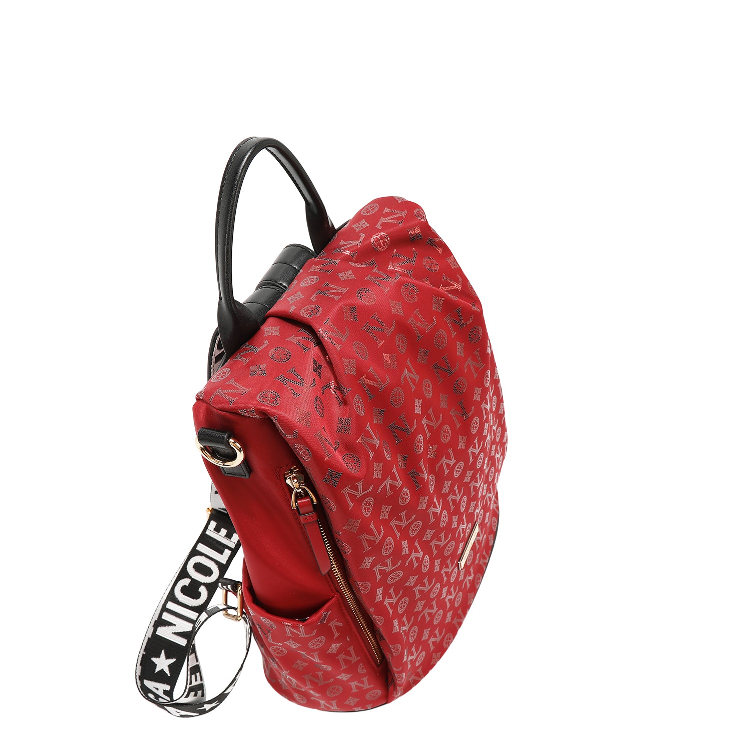 BACKPACK WITH MONOGRAM LOGO (RED)