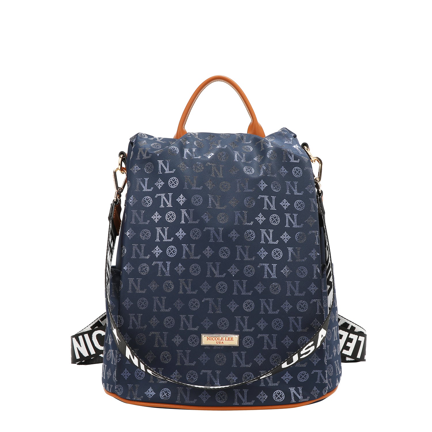 ZAINO CON LOGO MONOGRAMMA (BLU)