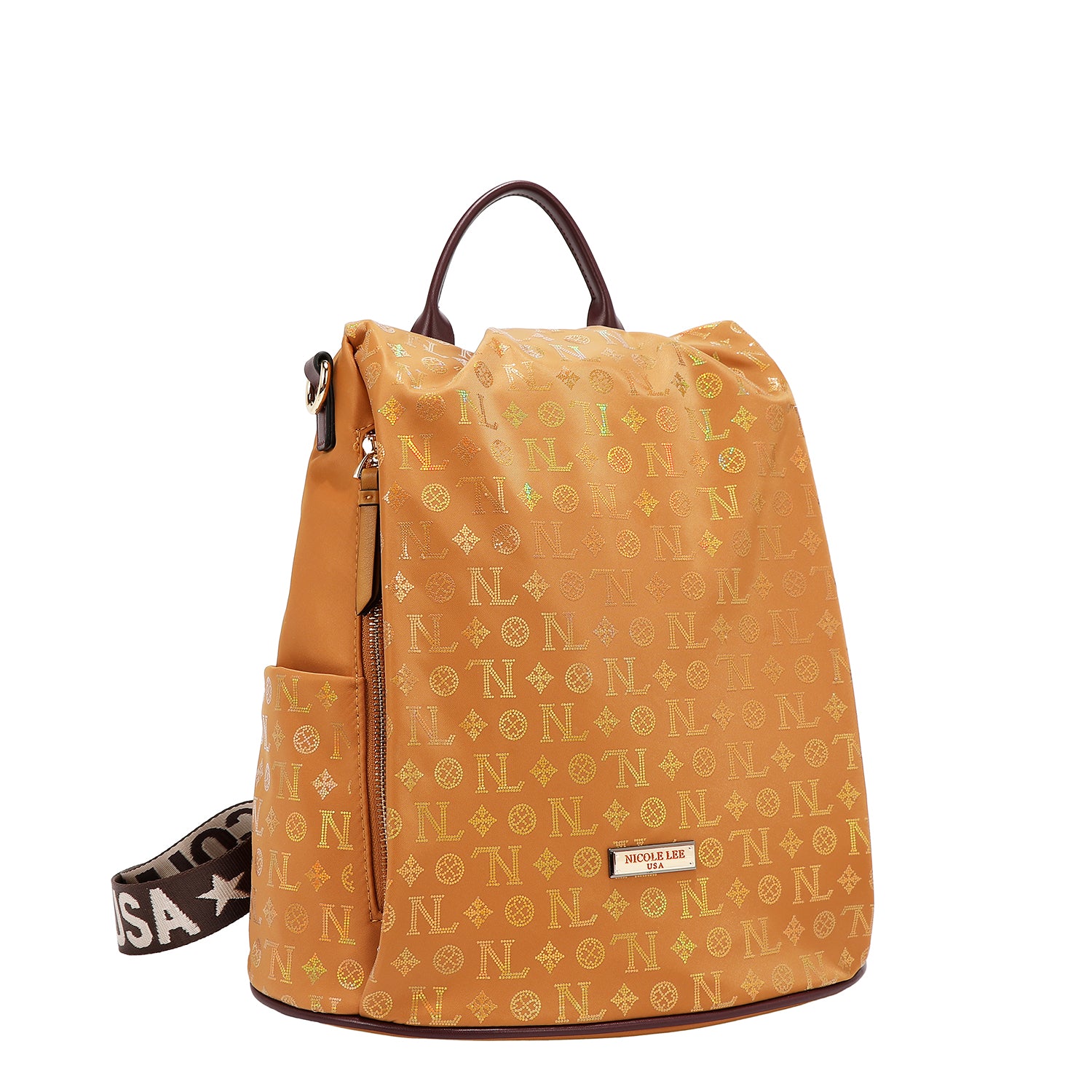 ZAINO CON LOGO MONOGRAMMA (CAMMELLO)