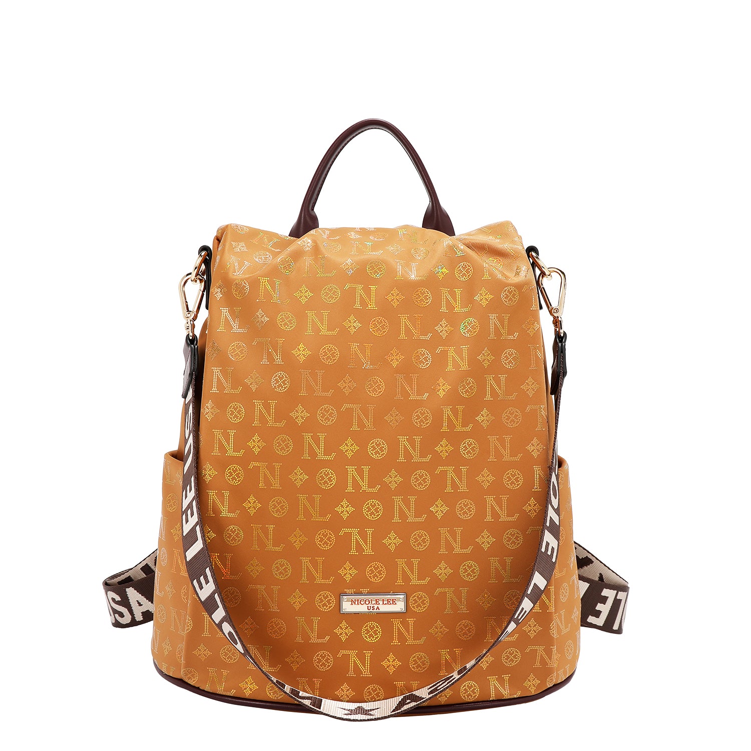 ZAINO CON LOGO MONOGRAMMA (CAMMELLO)