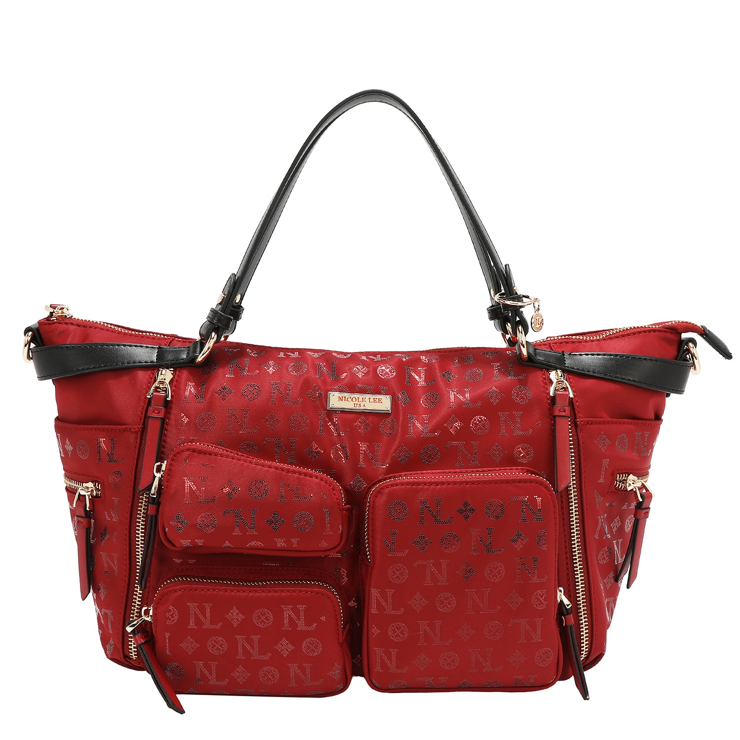 MONOGRAM LOGO SHOPPING BAG (RED)