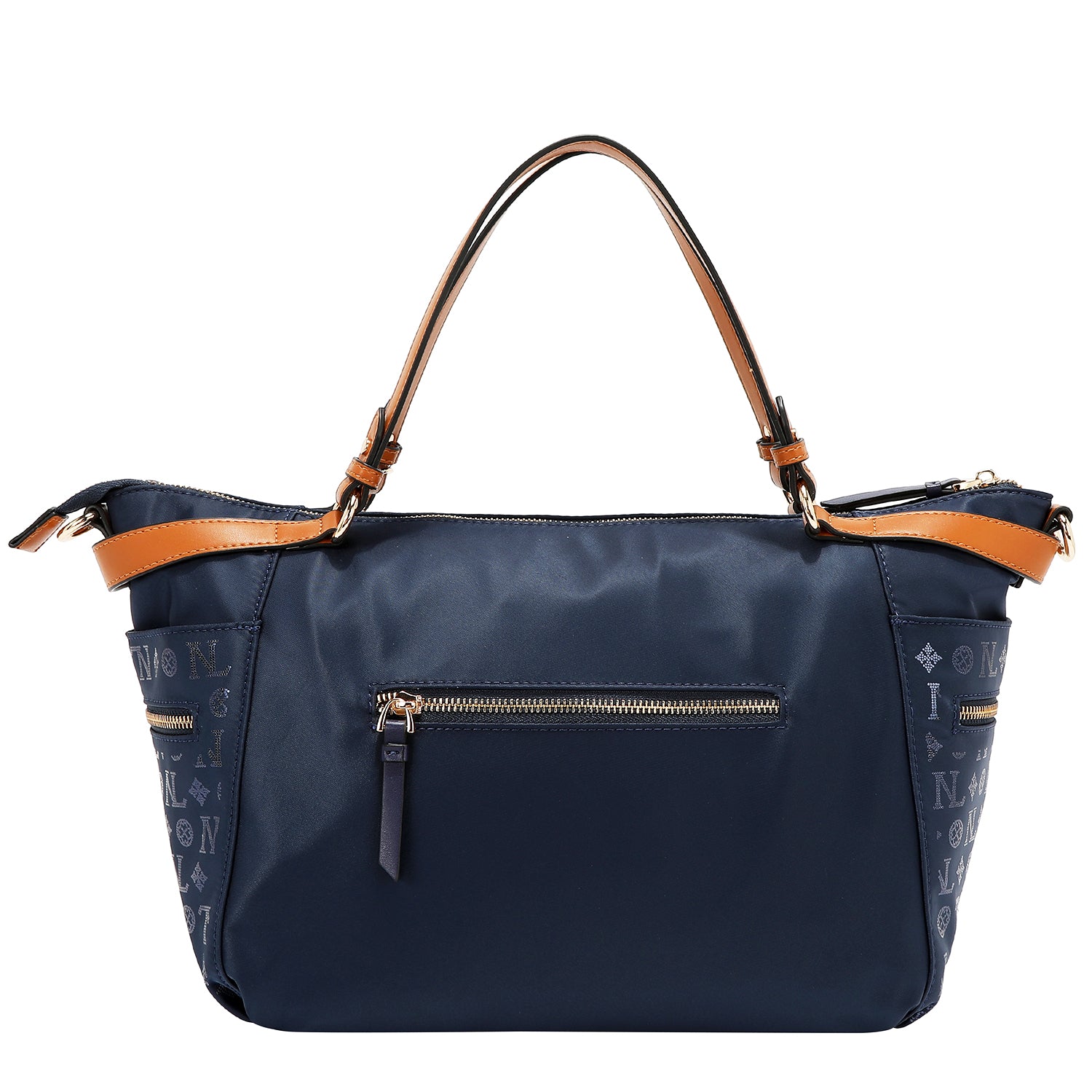 MONOGRAM LOGO SHOPPING BAG (BLUE)
