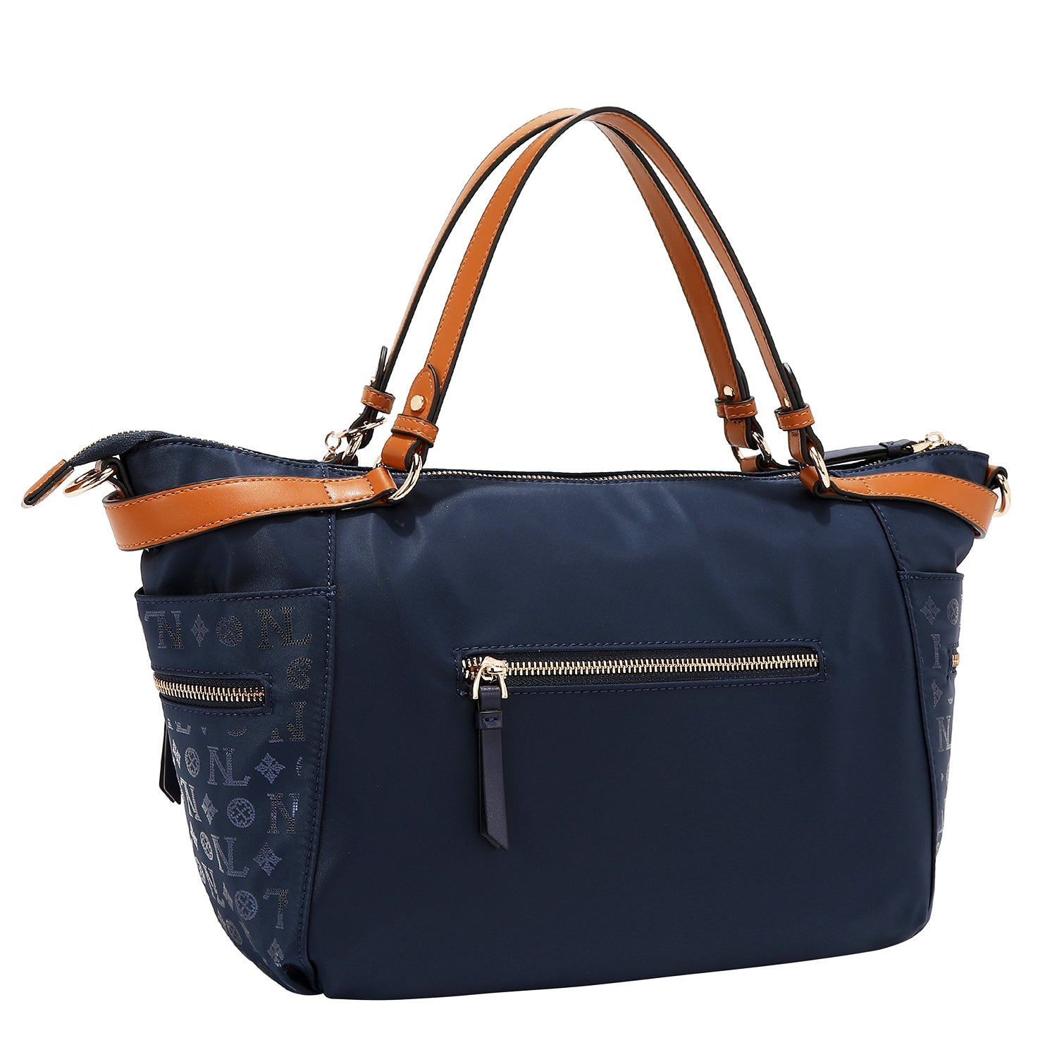 MONOGRAM LOGO SHOPPING BAG (BLUE)