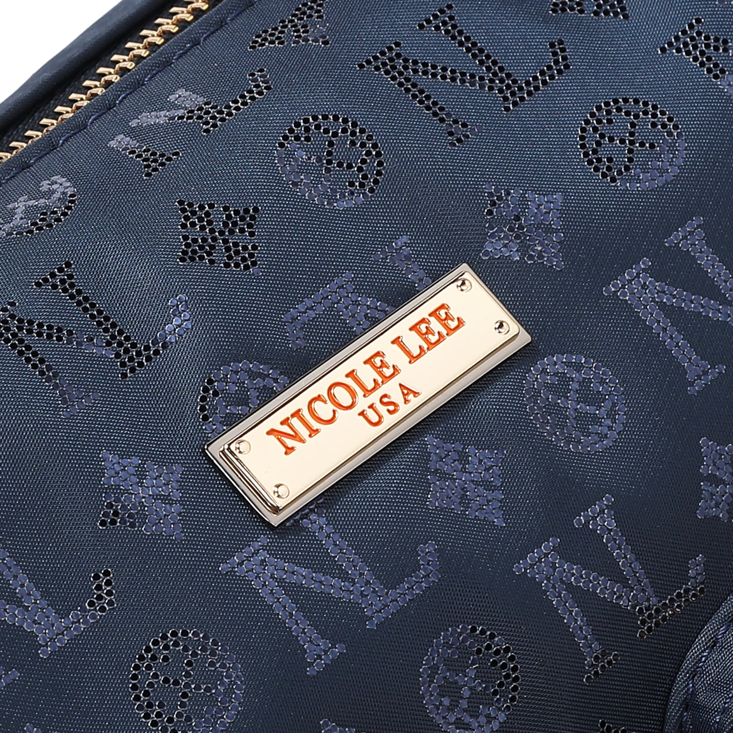 MONOGRAM LOGO SHOPPING BAG (BLUE)